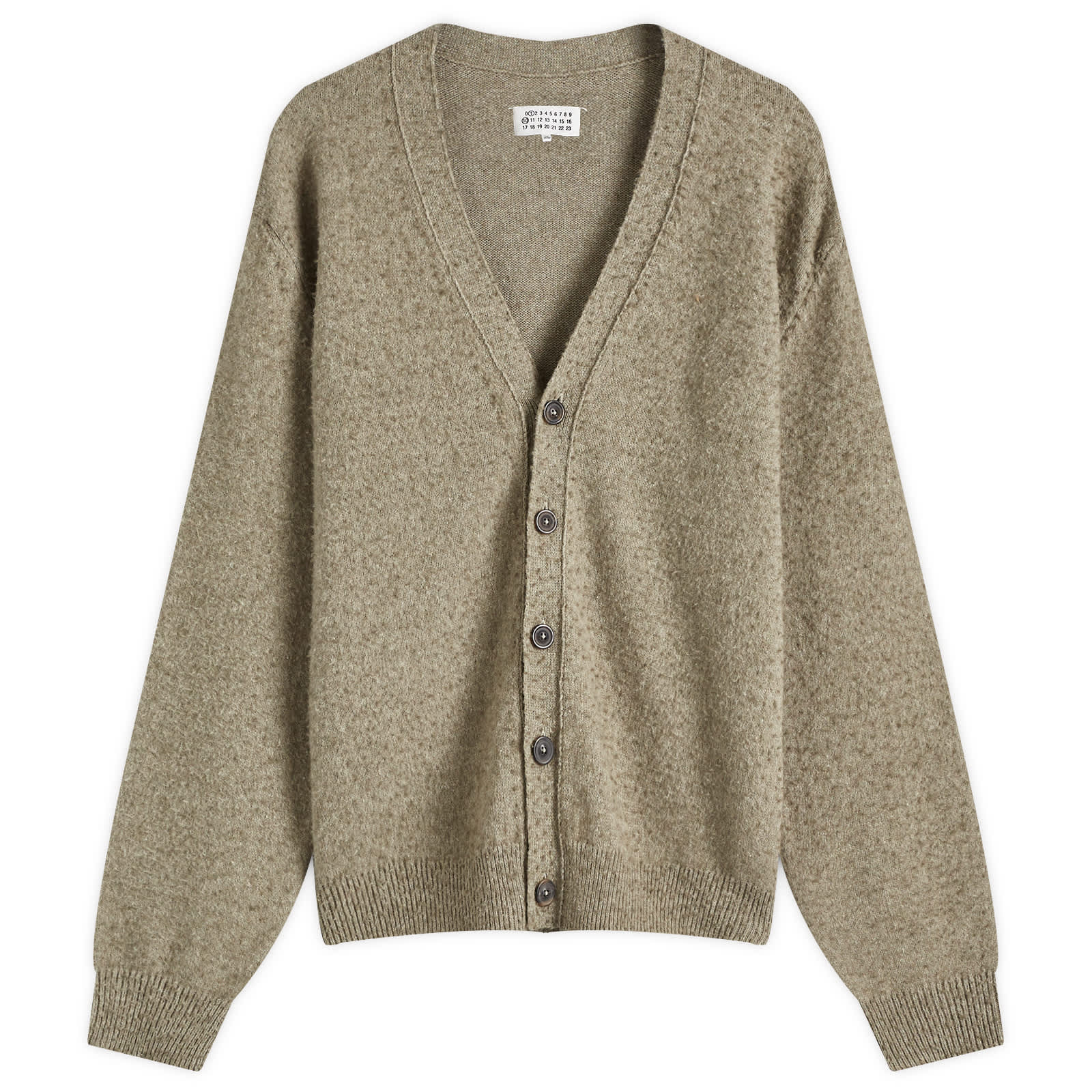 Maison Margiela Wool Cotton Cardigan - Sage Green