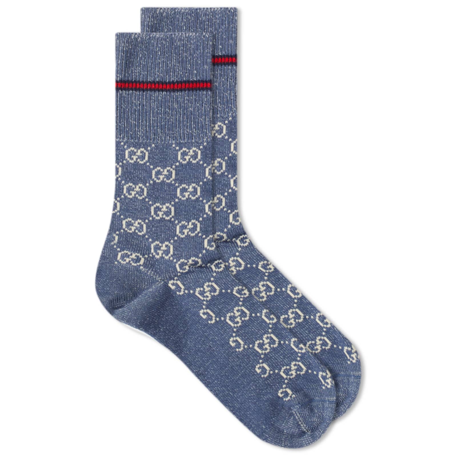 Gucci GG Jacquard Sock Navy END.