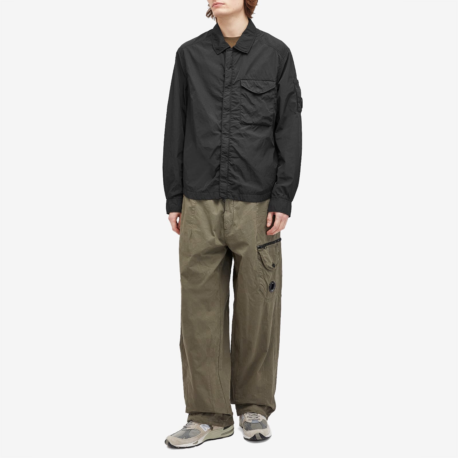 C.P. Company Chrome-R Full Zip Overshirt - Black