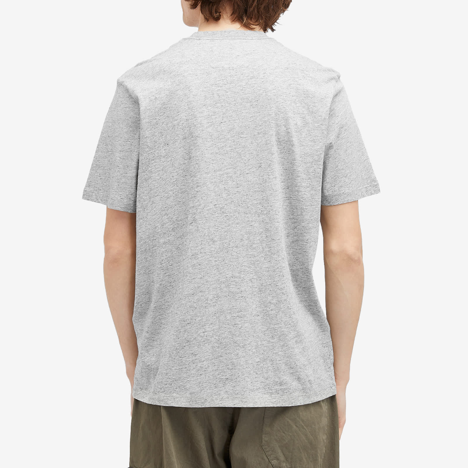 C.P. Company 30/1 Logo Label T-Shirt - Greystone Melange