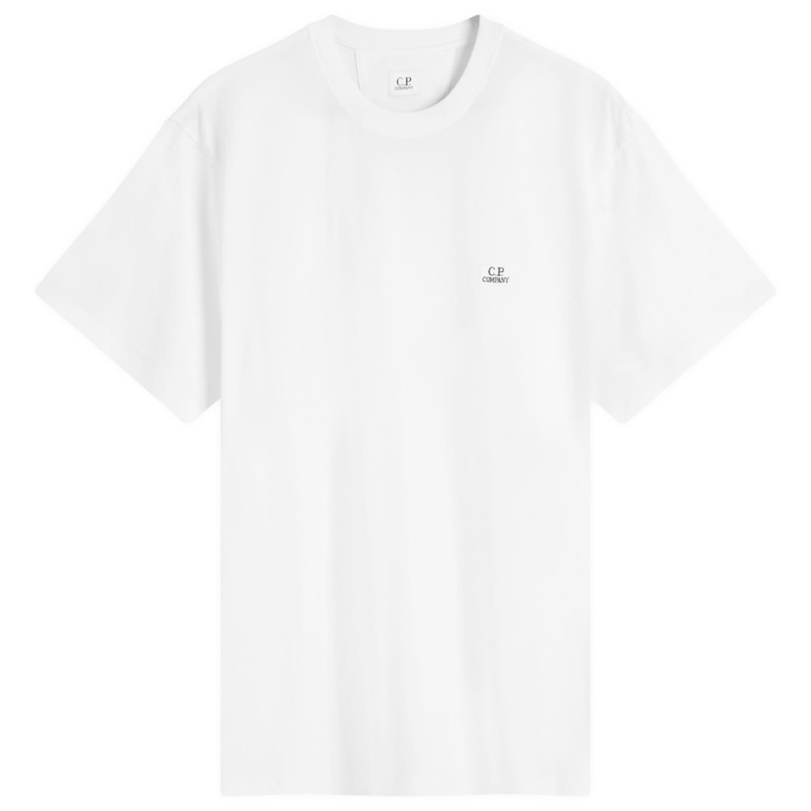 C.P. Company 30/1 Logo Patch T-Shirt - Gauze White