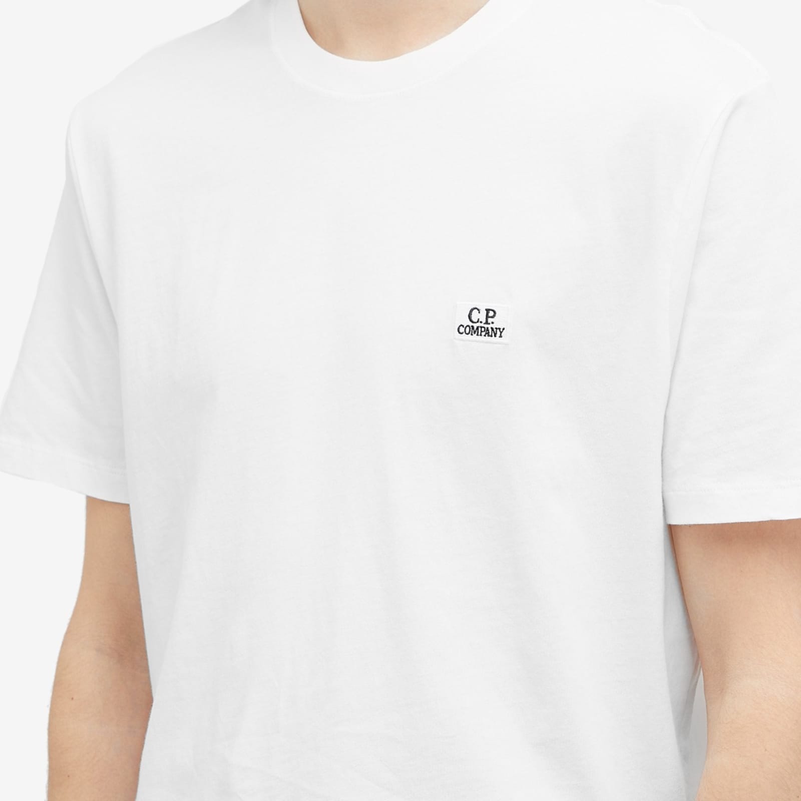 C.P. Company 30/1 Logo Patch T-Shirt - Gauze White