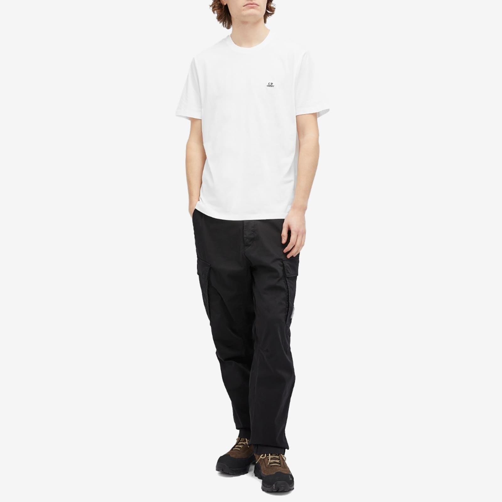 C.P. Company 30/1 Logo Patch T-Shirt - Gauze White