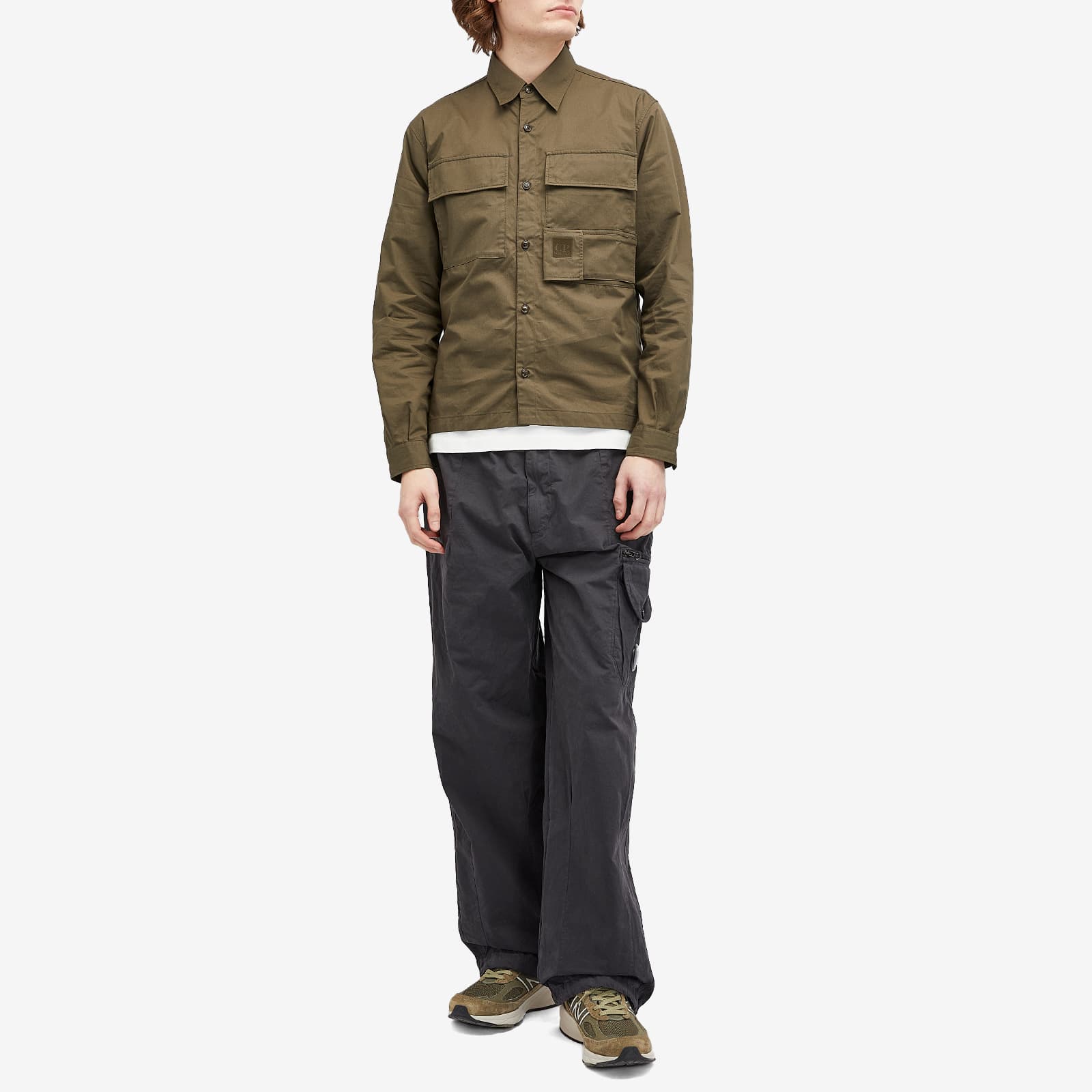 C.P. Company Metropolis Series Gabardine Long Sleeve Shirt - Ivy Green