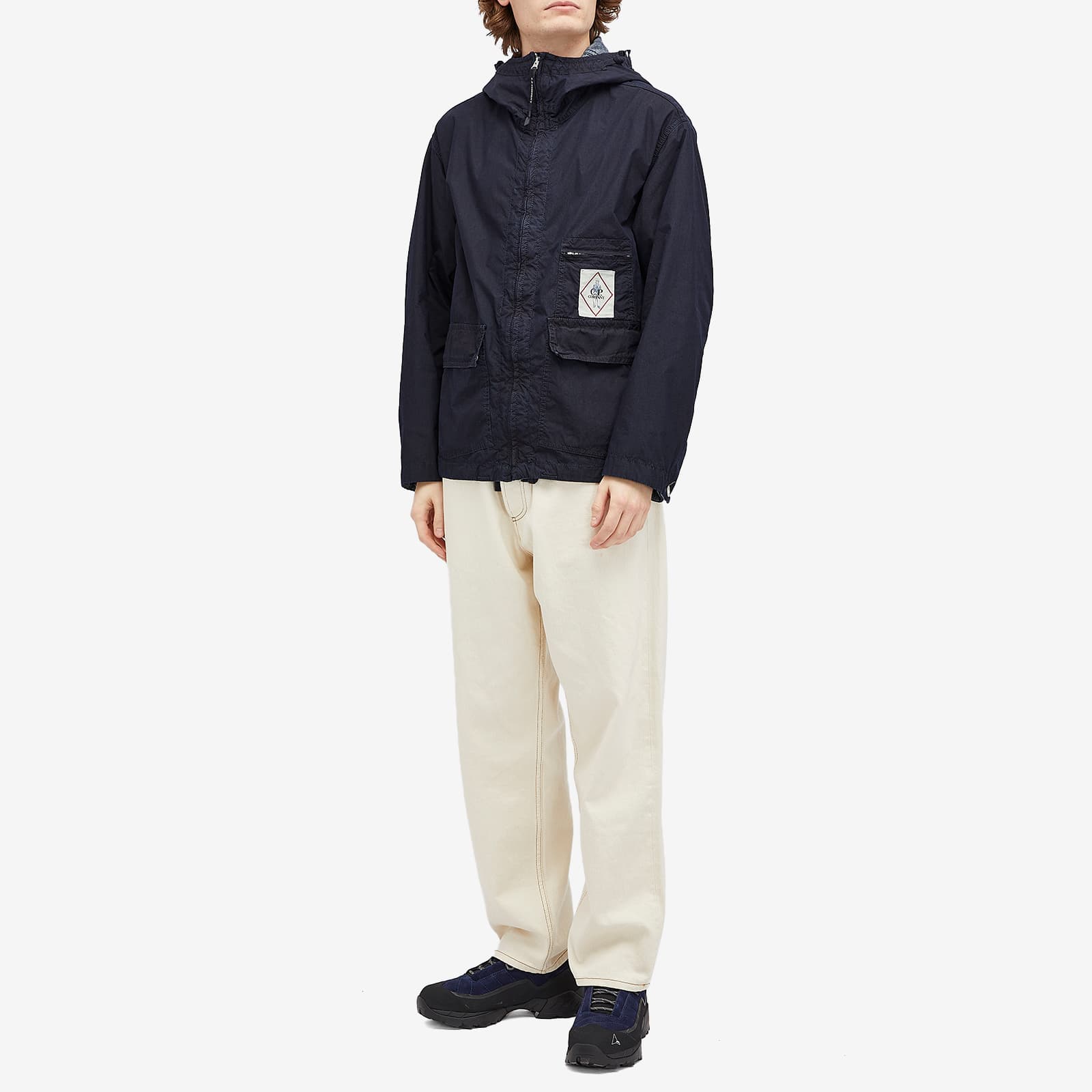 C.P. Company 50 Fili Indigo Goggle Jacket - Insignia Blue