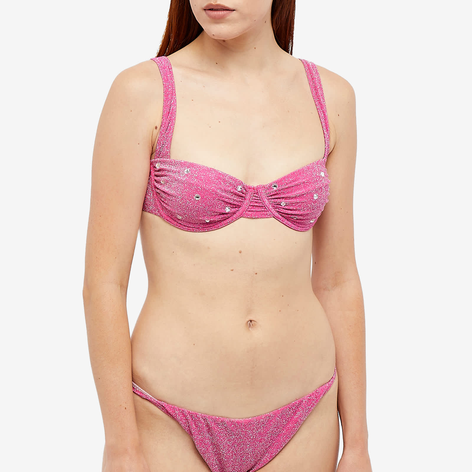 House of Sunny Clarity Embellished Bikini - Pink Sapphire