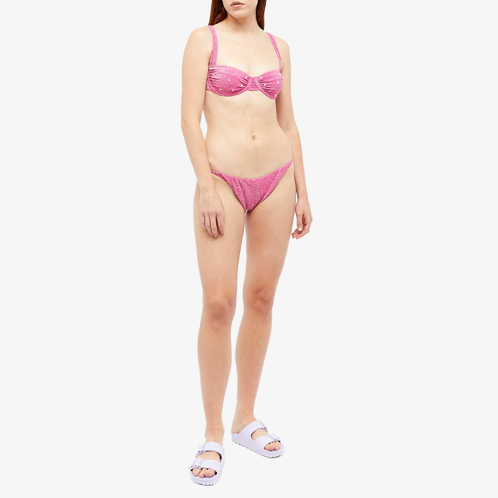 House of Sunny Clarity Embellished Bikini - Pink Sapphire