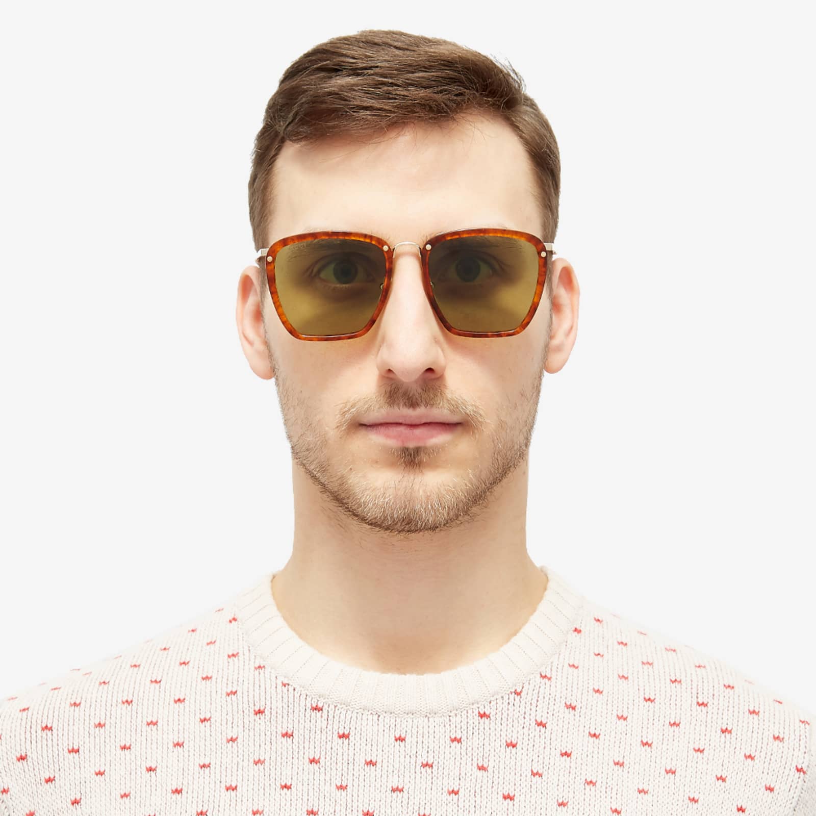 Gucci Vintage Combi Sunglasses Havana, Gold & Green END.