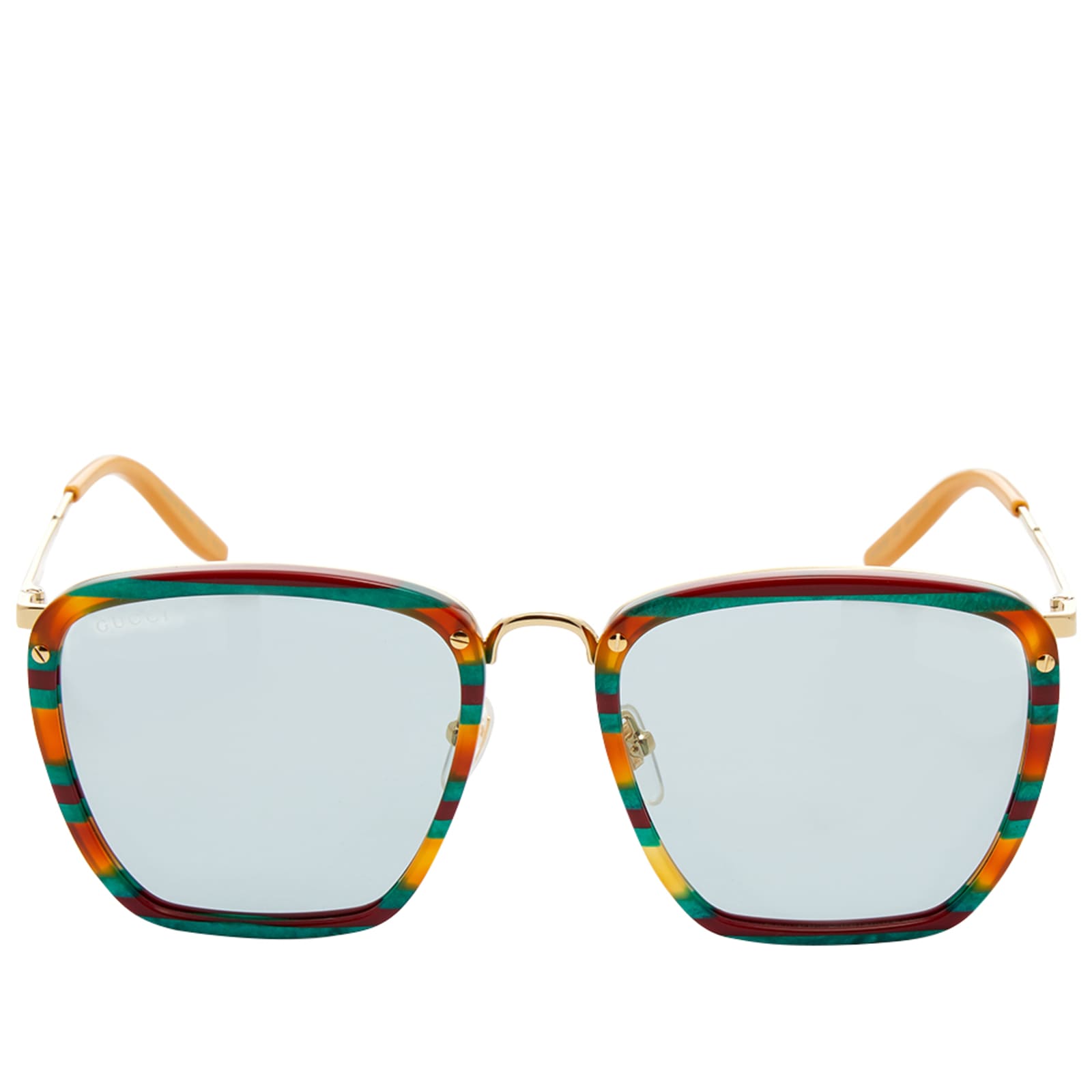 Gucci Vintage Combi Sunglasses Havana, Gold & Blue END.