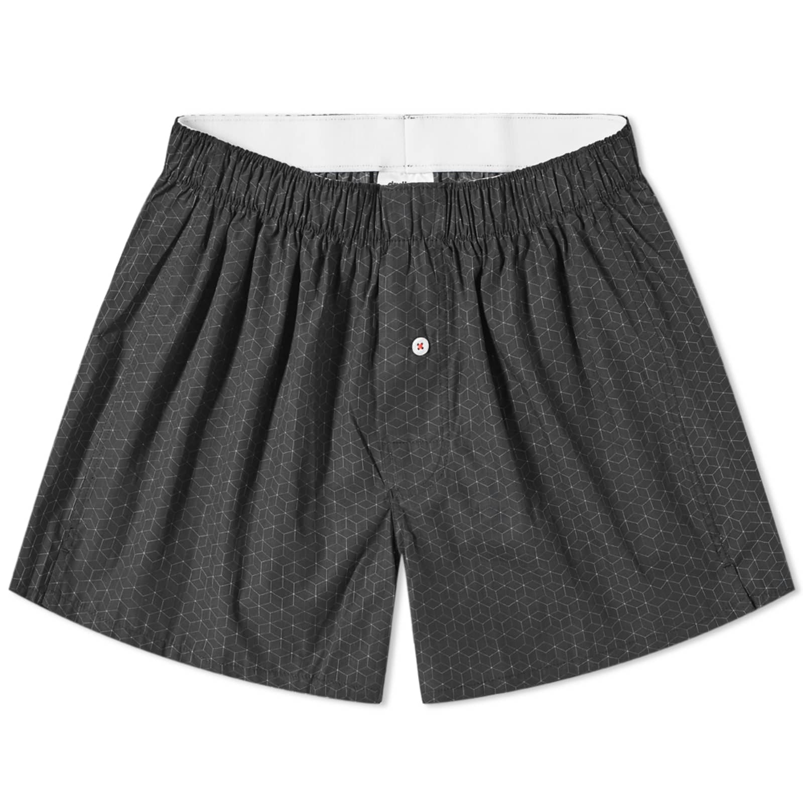 Druthers Organic Cotton Cubes Boxer Shorts Black END.