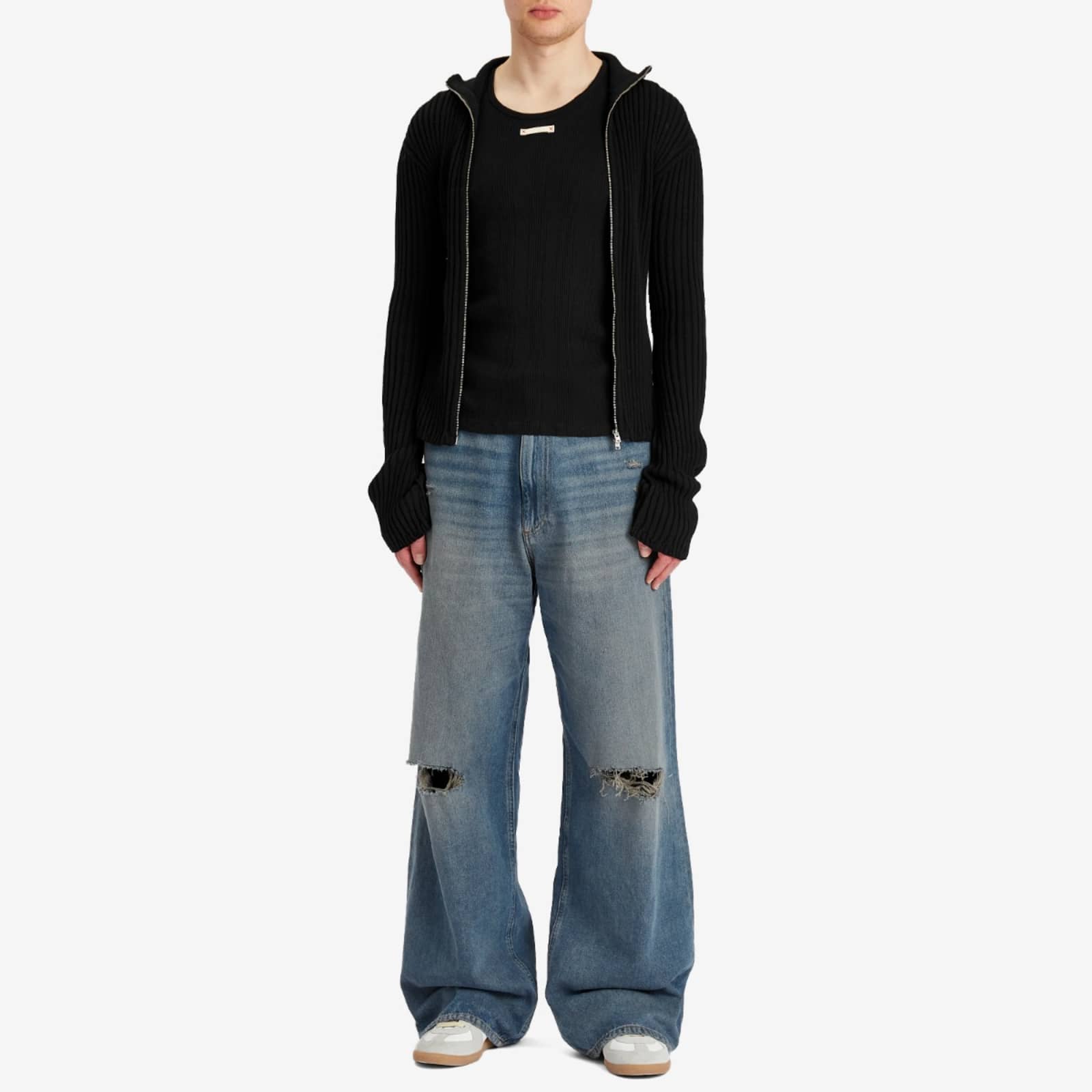 Maison Margiela Ribbed Tank Top - Black