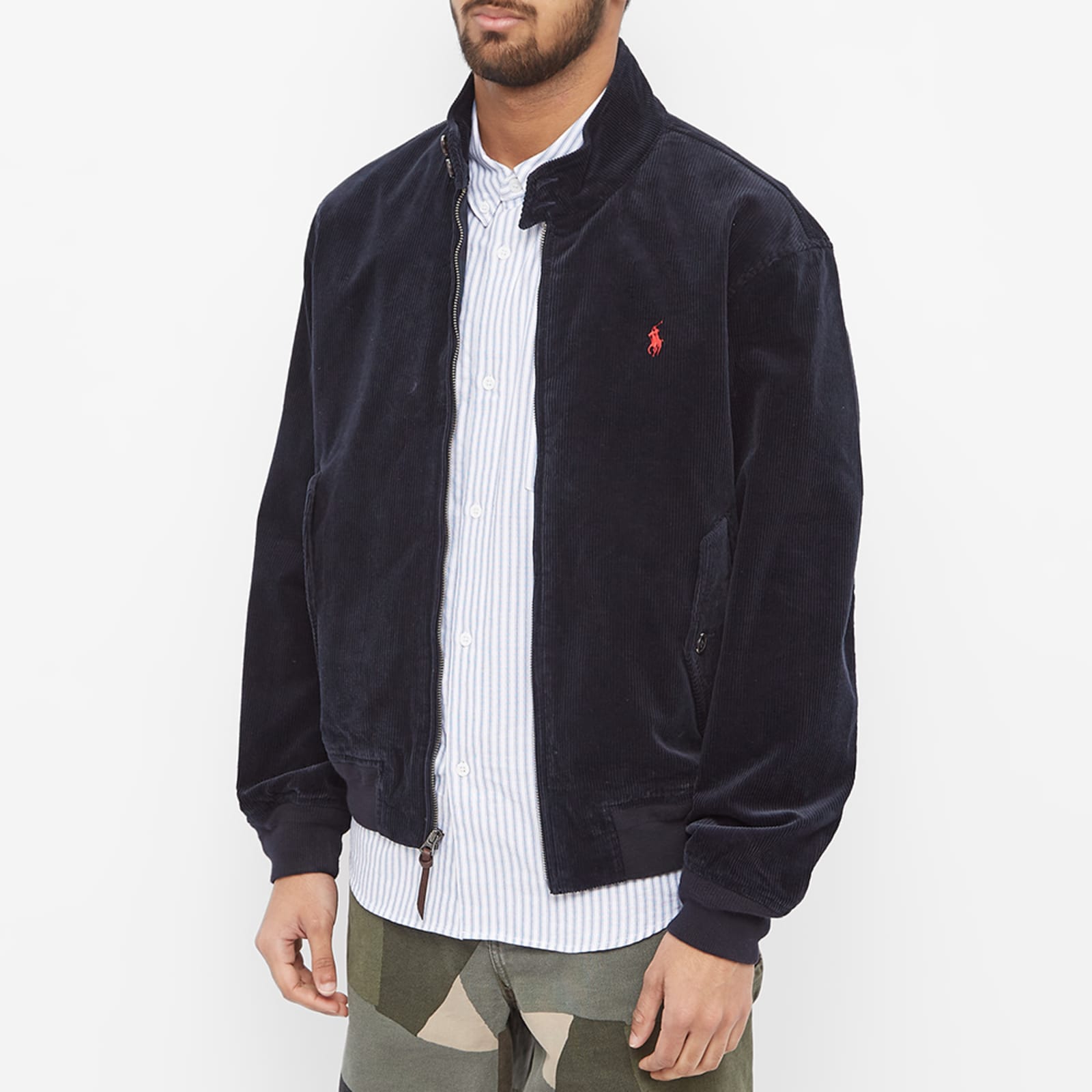 Polo Ralph Lauren Cord Harrington Jacket Collection Navy END.