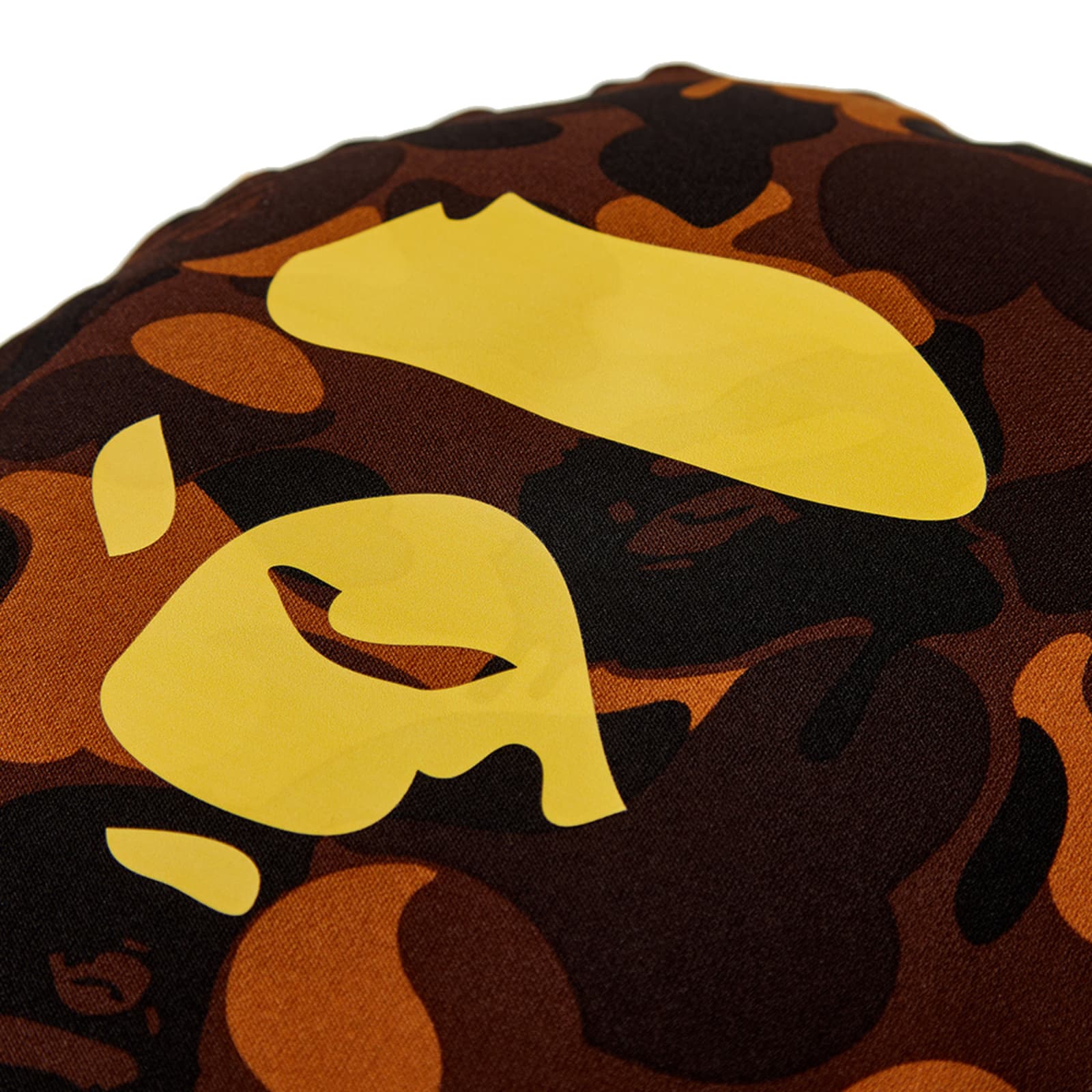 A Bathing Ape Chocolate Camo Ape Head Cushion Brown END.