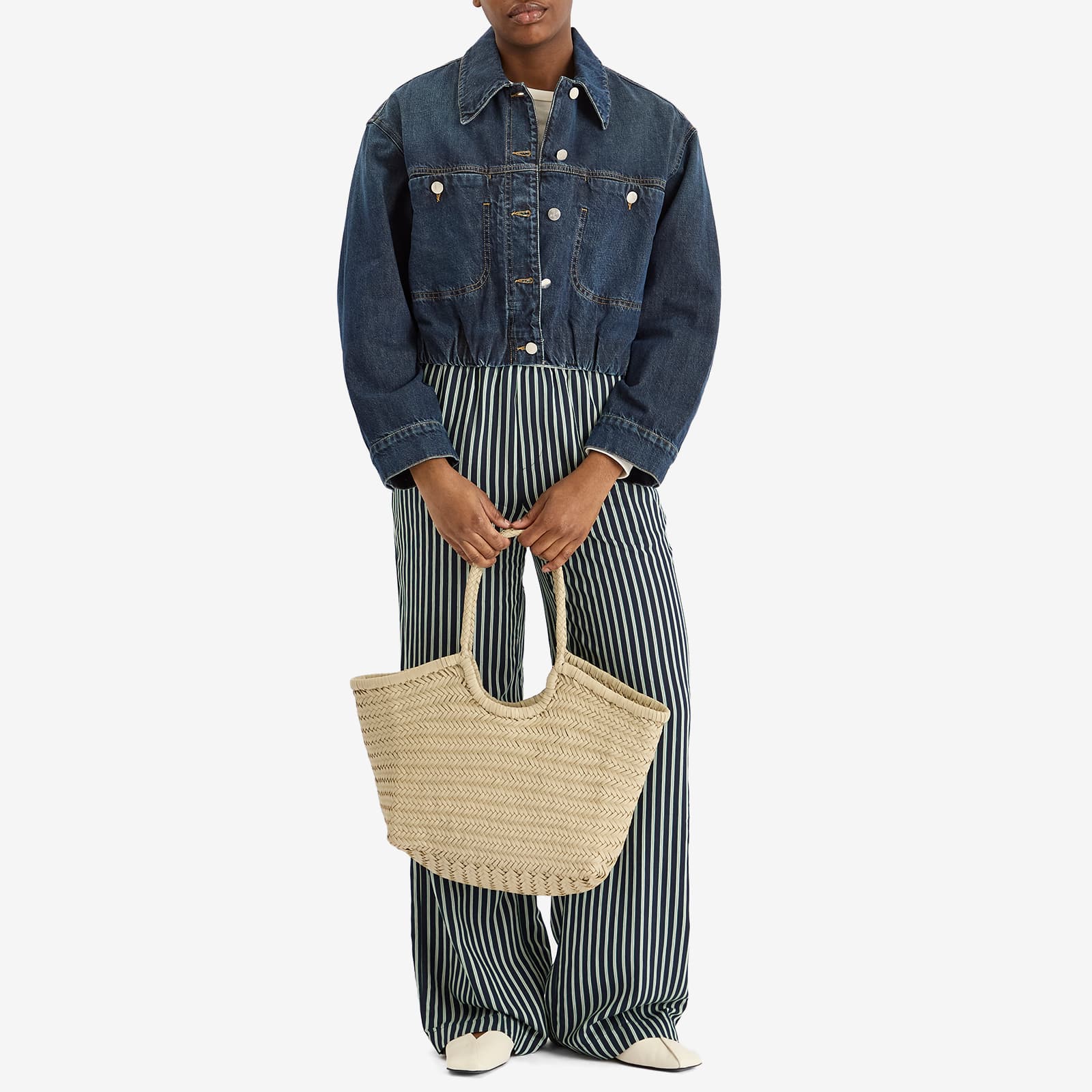 Closed Ruched Hem Jacket - Dark Blue