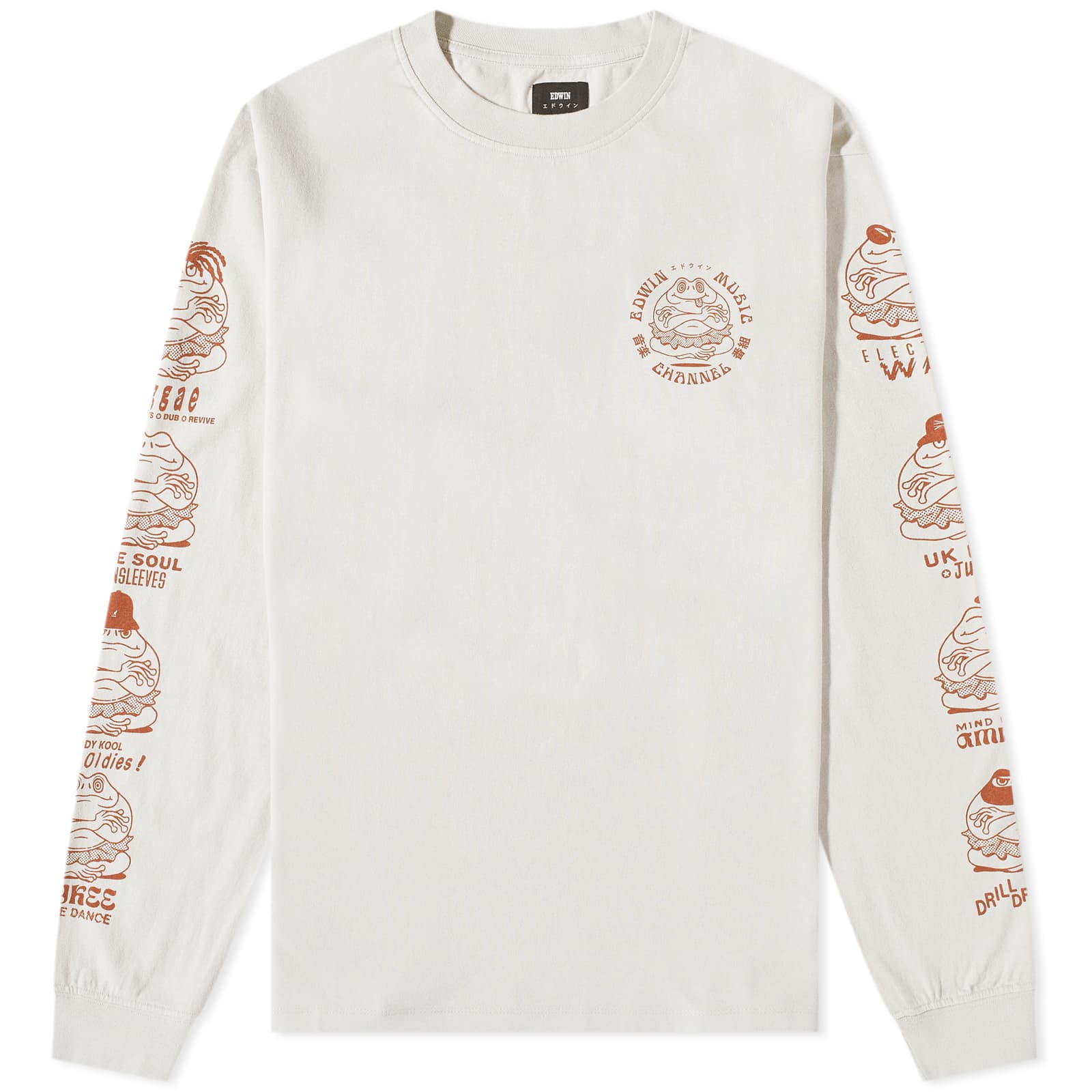 Edwin Long Sleeve Music Channel TShirt Mist END.