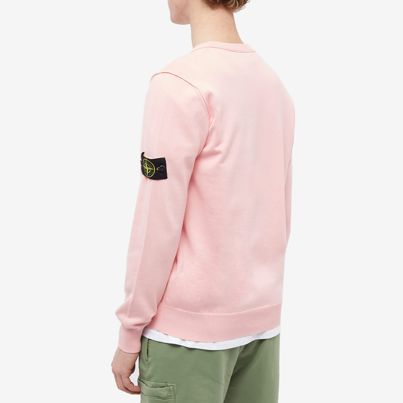 Pink stone island crewneck clearance