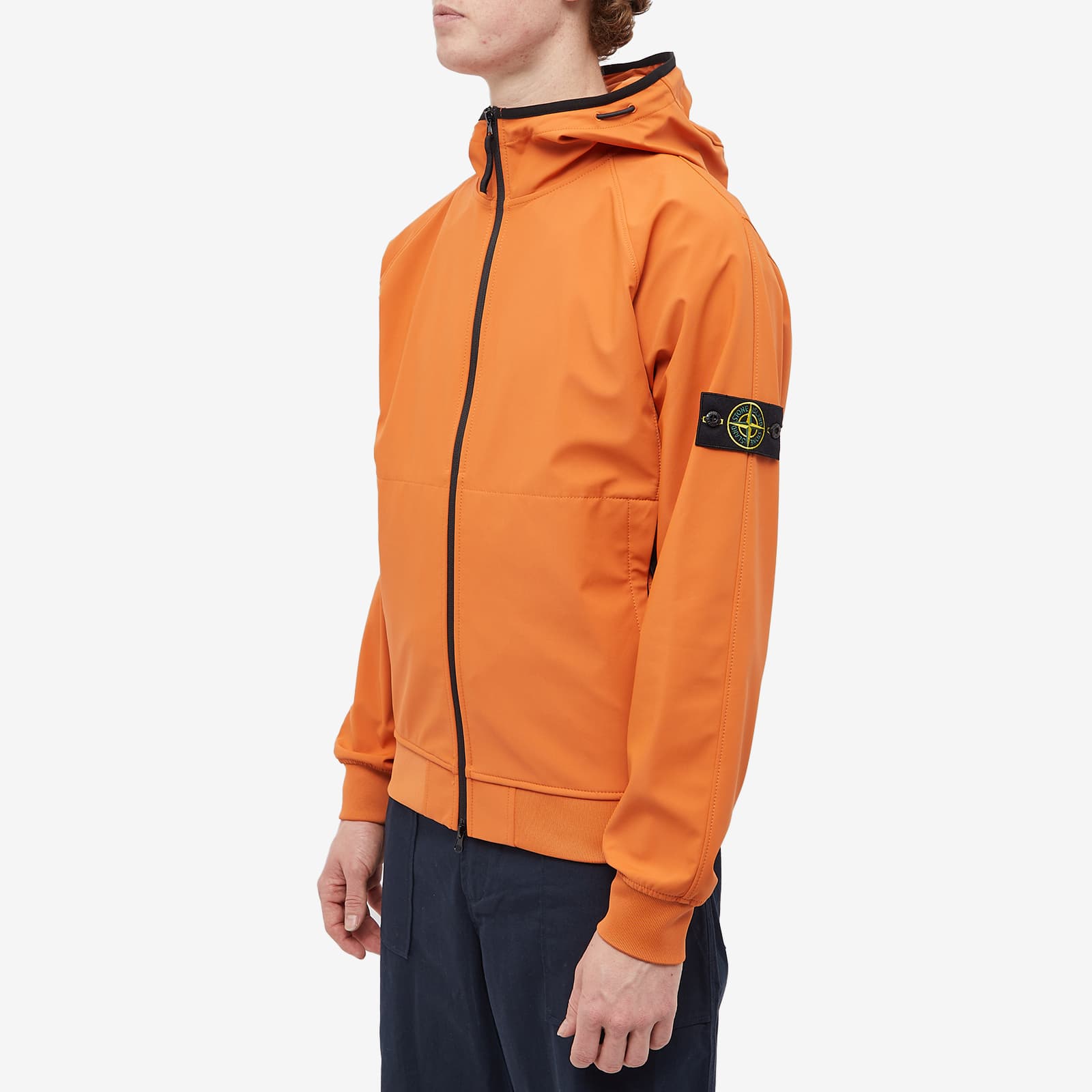 Stone Island Light Soft Shell-R Hooded Jacket - Sienna