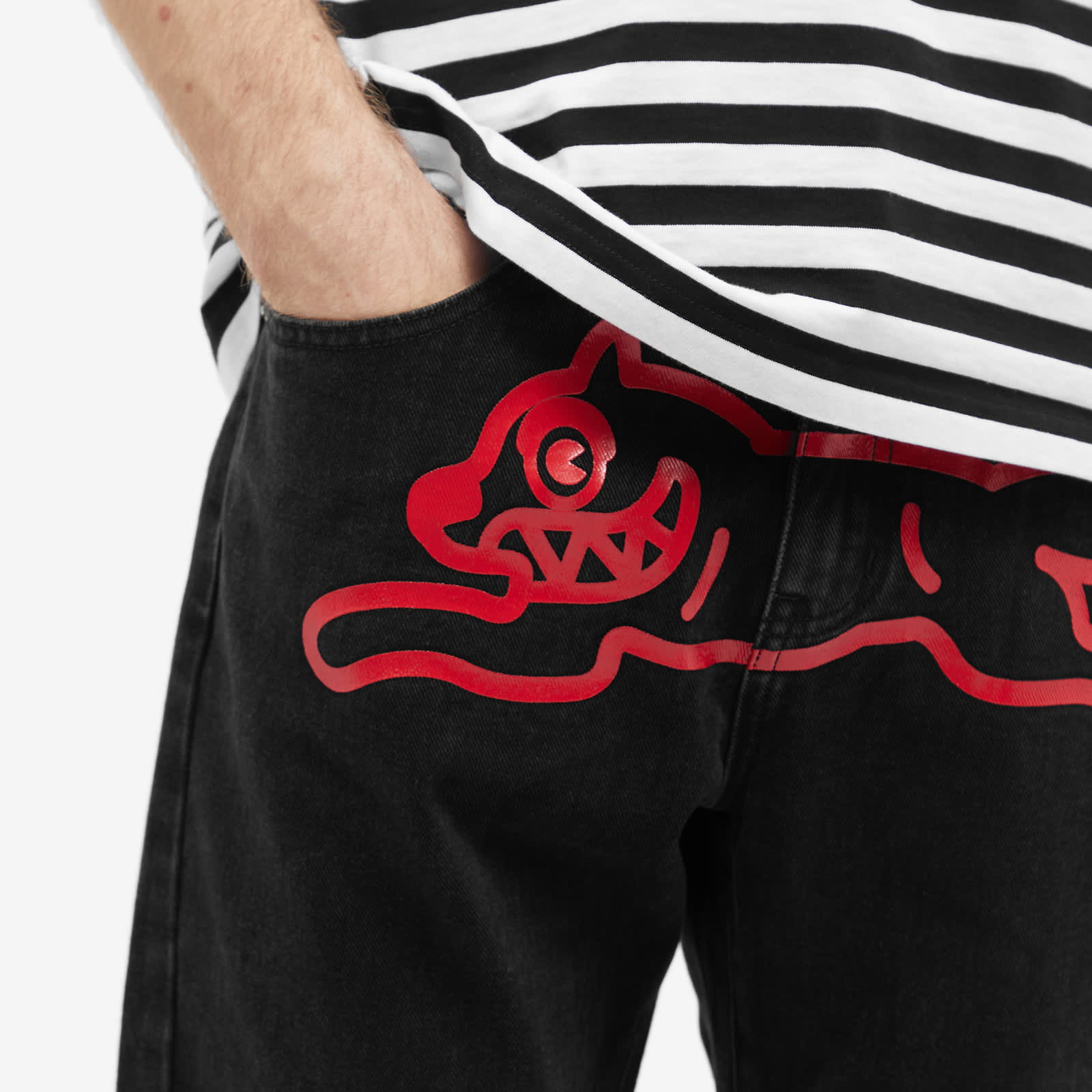 ICECREAM Running Dog Jean Black END. (CN)