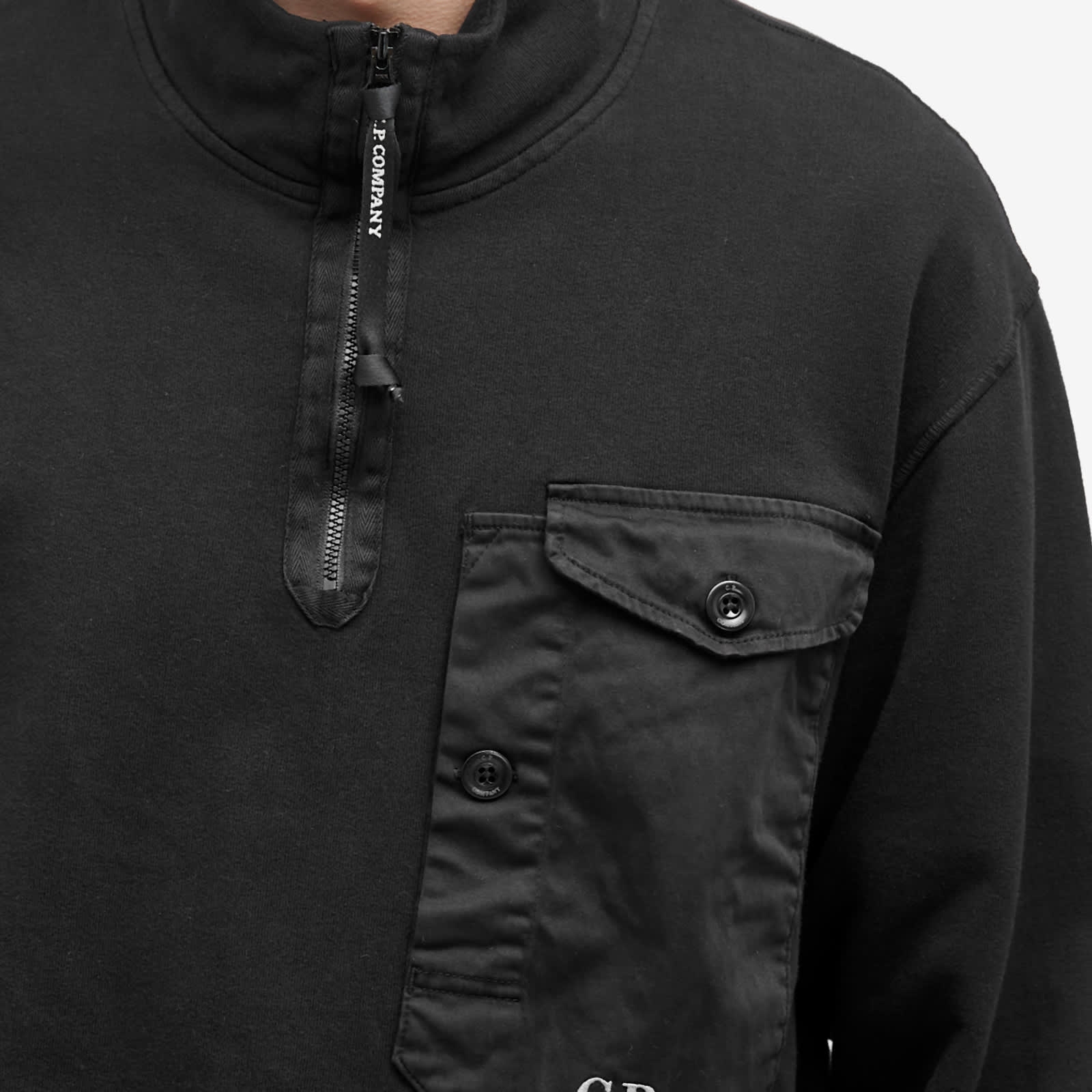 C.P. Company Quarter Zip Sweat - Black