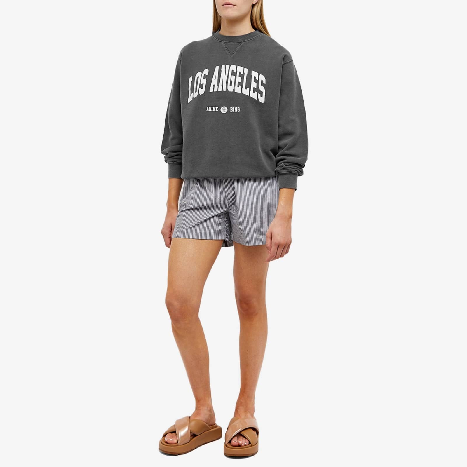Sweat-shirt Femme Los Angeles California - Imprimé Vintage, Col Rond - Coupe Ample Décontractée