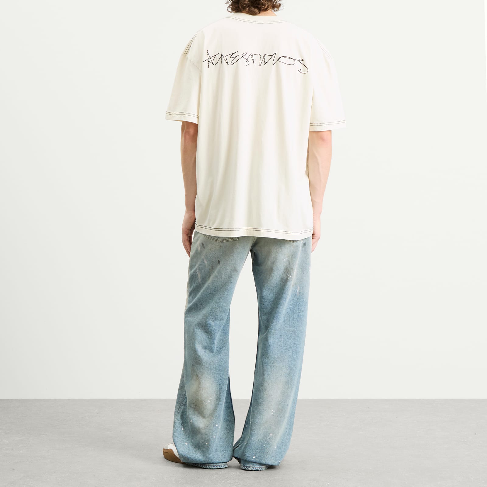 Acne Studios Eresa U Autograph Logo T-Shirt - Off White