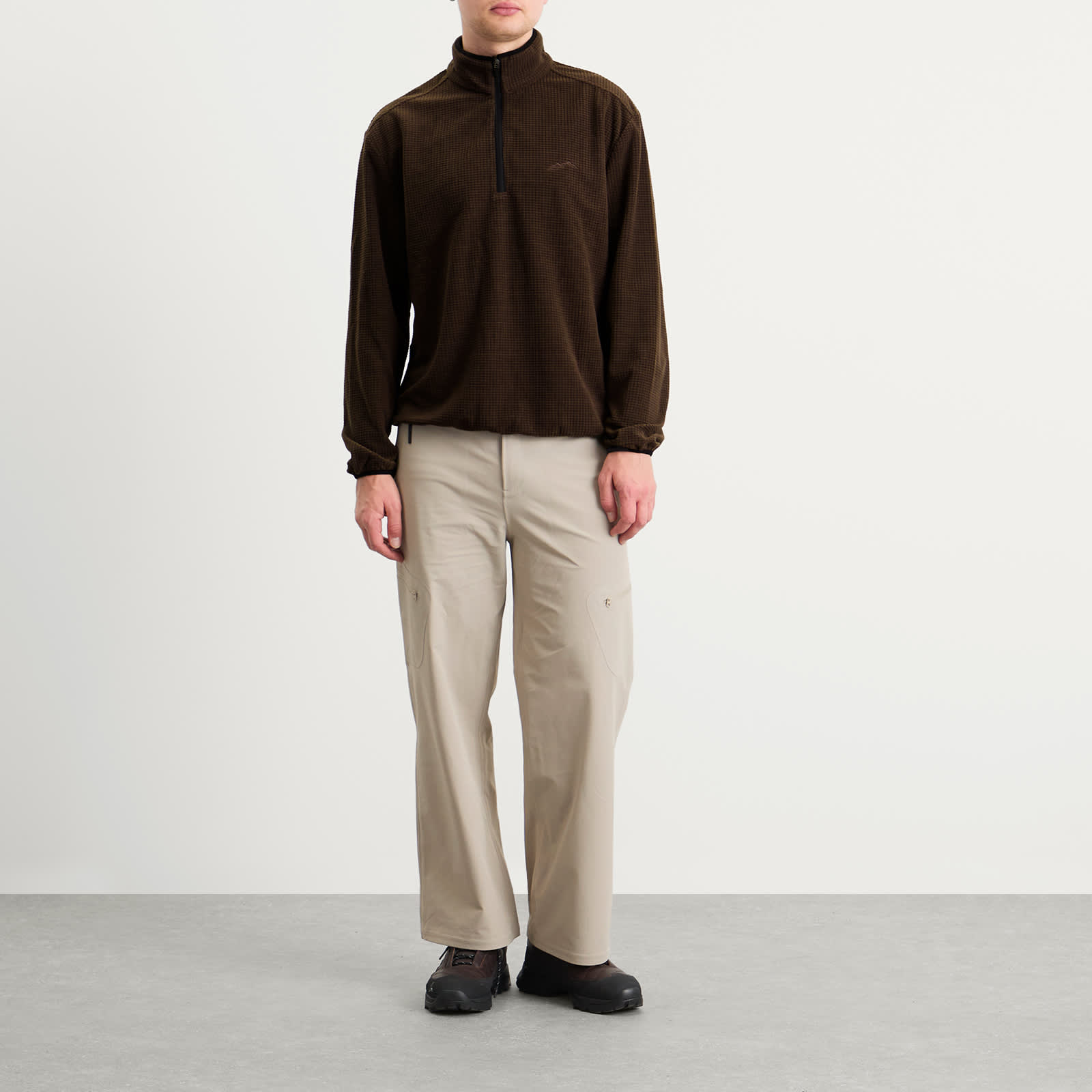 Mellow Clo Summit Half Zip Fleece - Brown