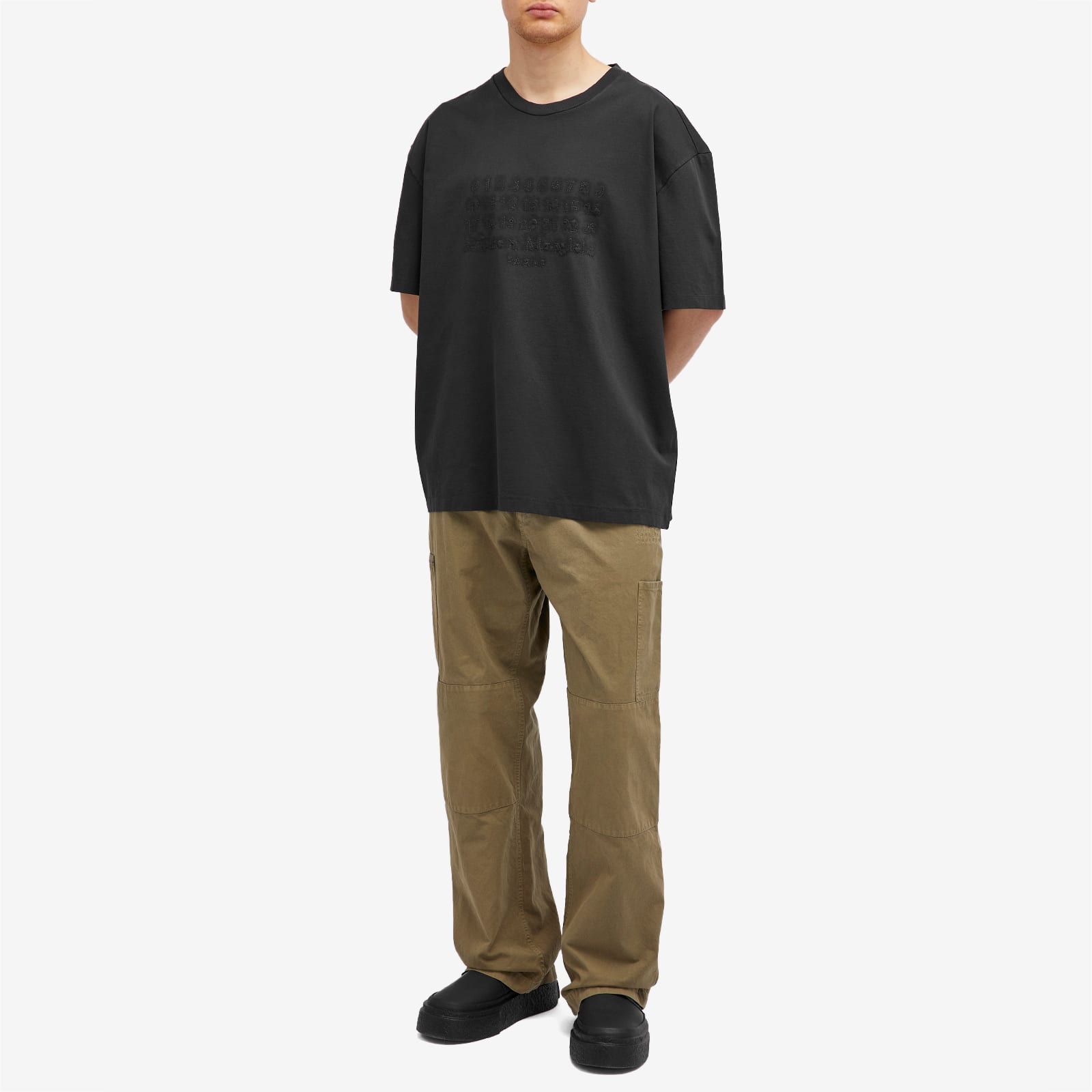 Maison Margiela Number Embroidery T-Shirt - Washed Black