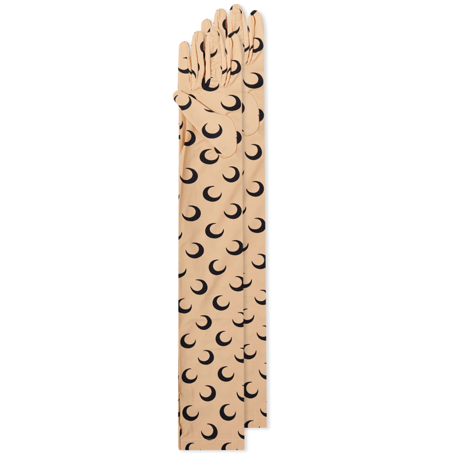 Marine Serre All Over Moon Gloves - All Over Moon Tan