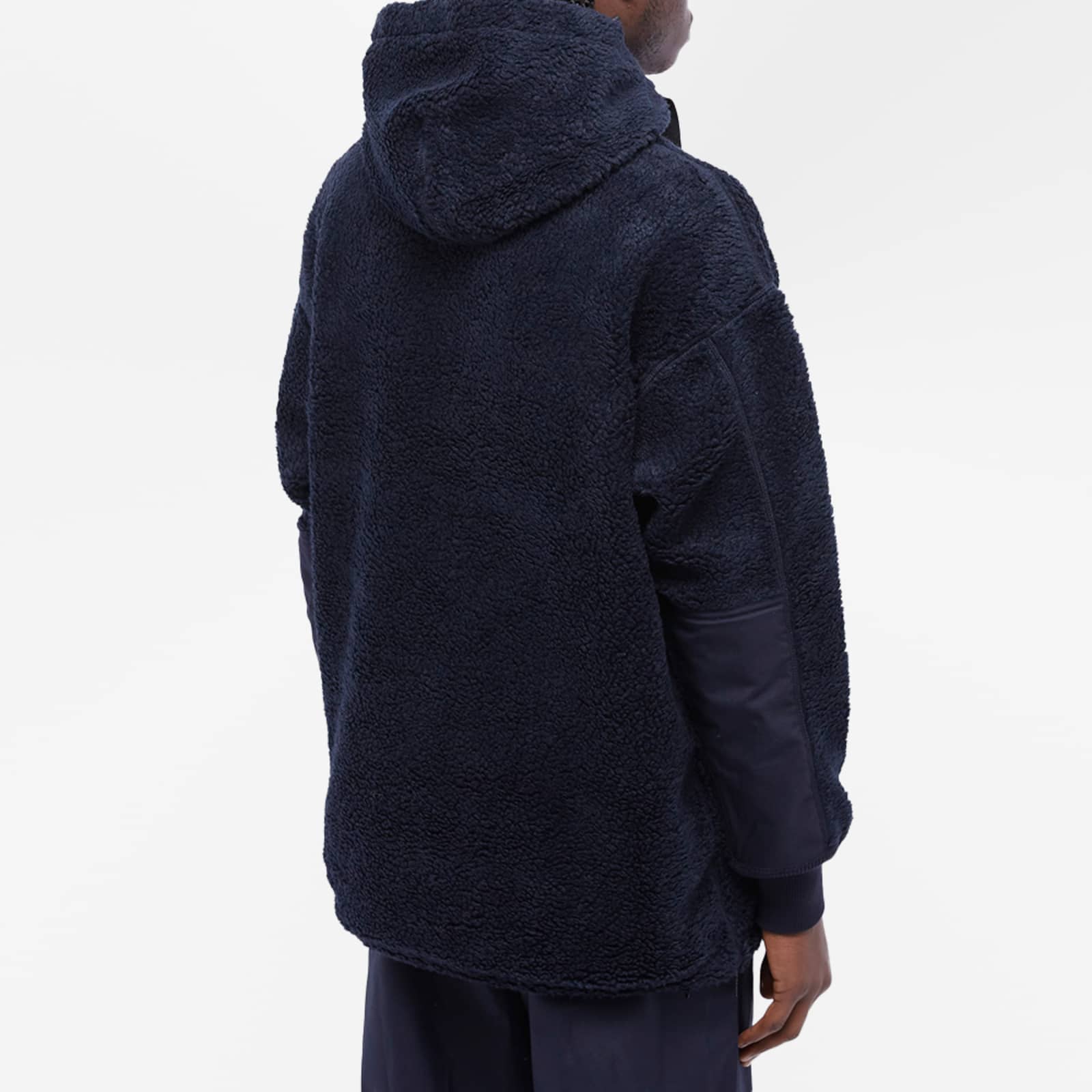 Comme des Garçons Homme Boa Fleece Popover Hoody Navy END.