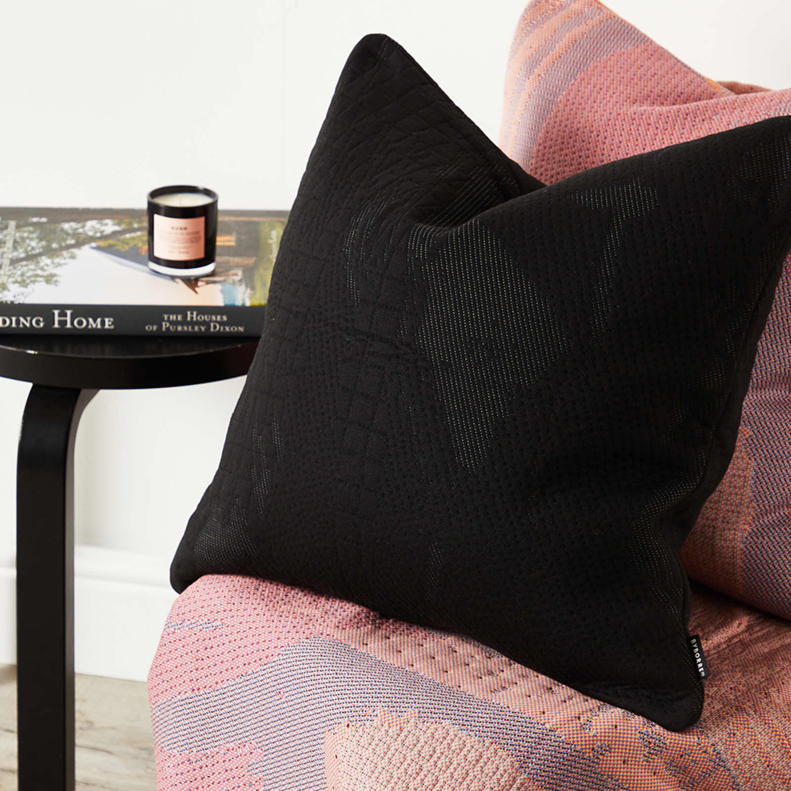BYBORRE Knitted Cushion Cover Black & Grey END. (GB)