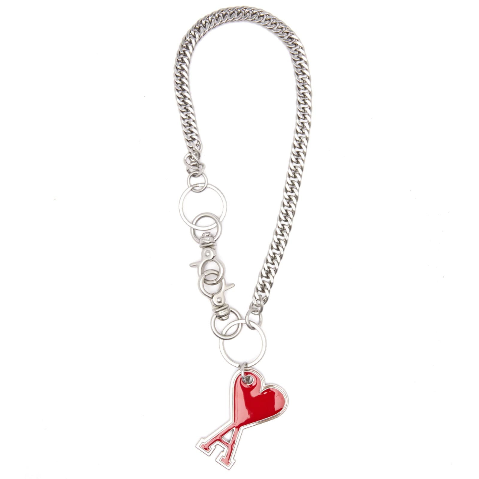 AMI Small A Heart Keyring - Red