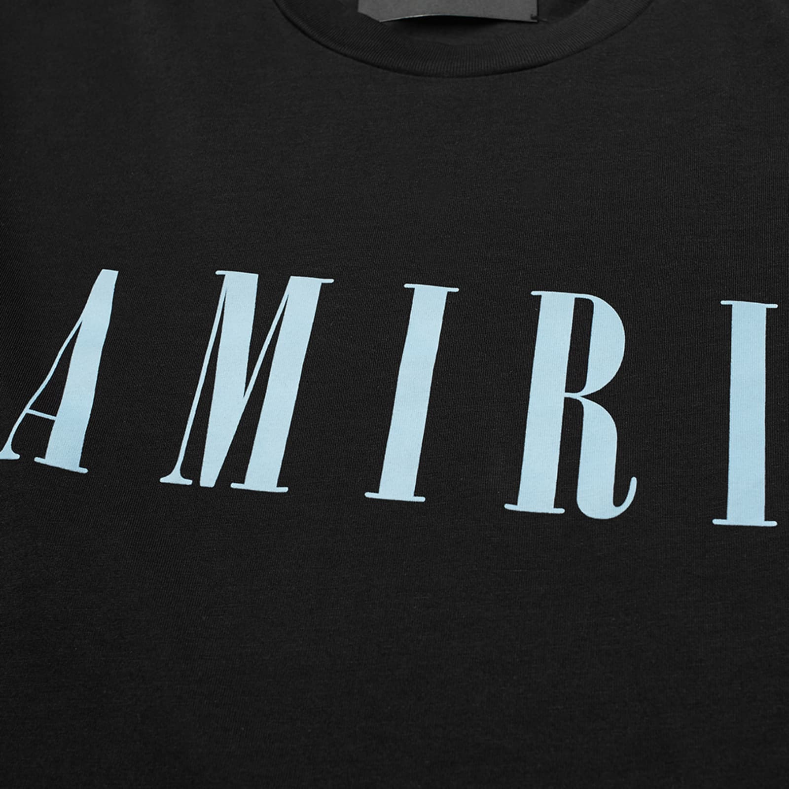 AMIRI Core Logo Tee Black & Cobalt END. AMIRI Core Logo Tee Black & Cobalt END.