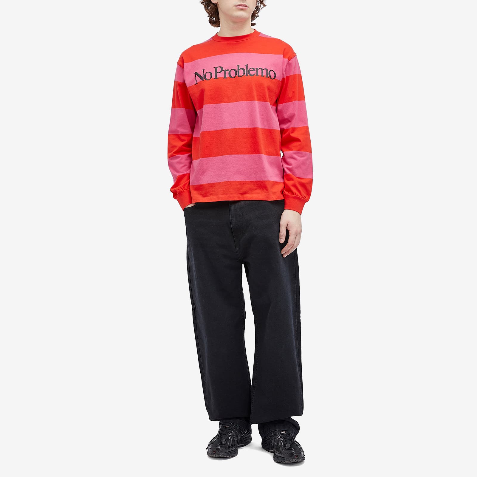 No Problemo No Problemo Striped LS Tee