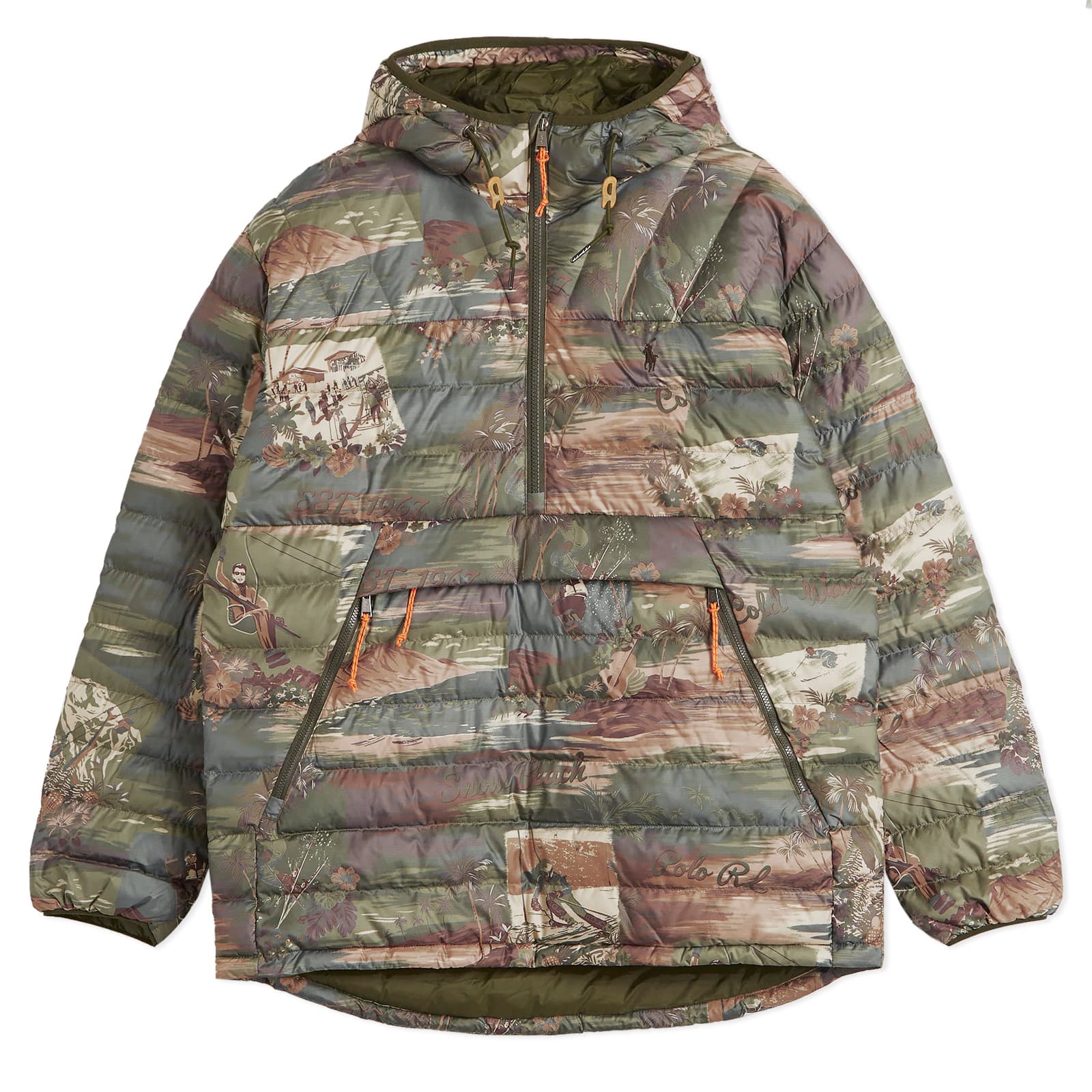 Polo Ralph Lauren Ski Camo Ripstop Half Zip Jacket - Camo Ski Scenic