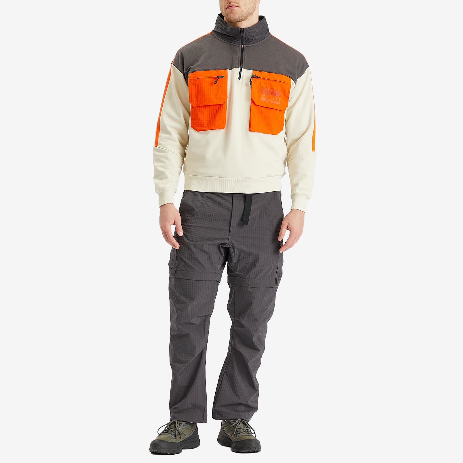 Napapijri Poly Half Zip Sweatshirt - Beige Dimity