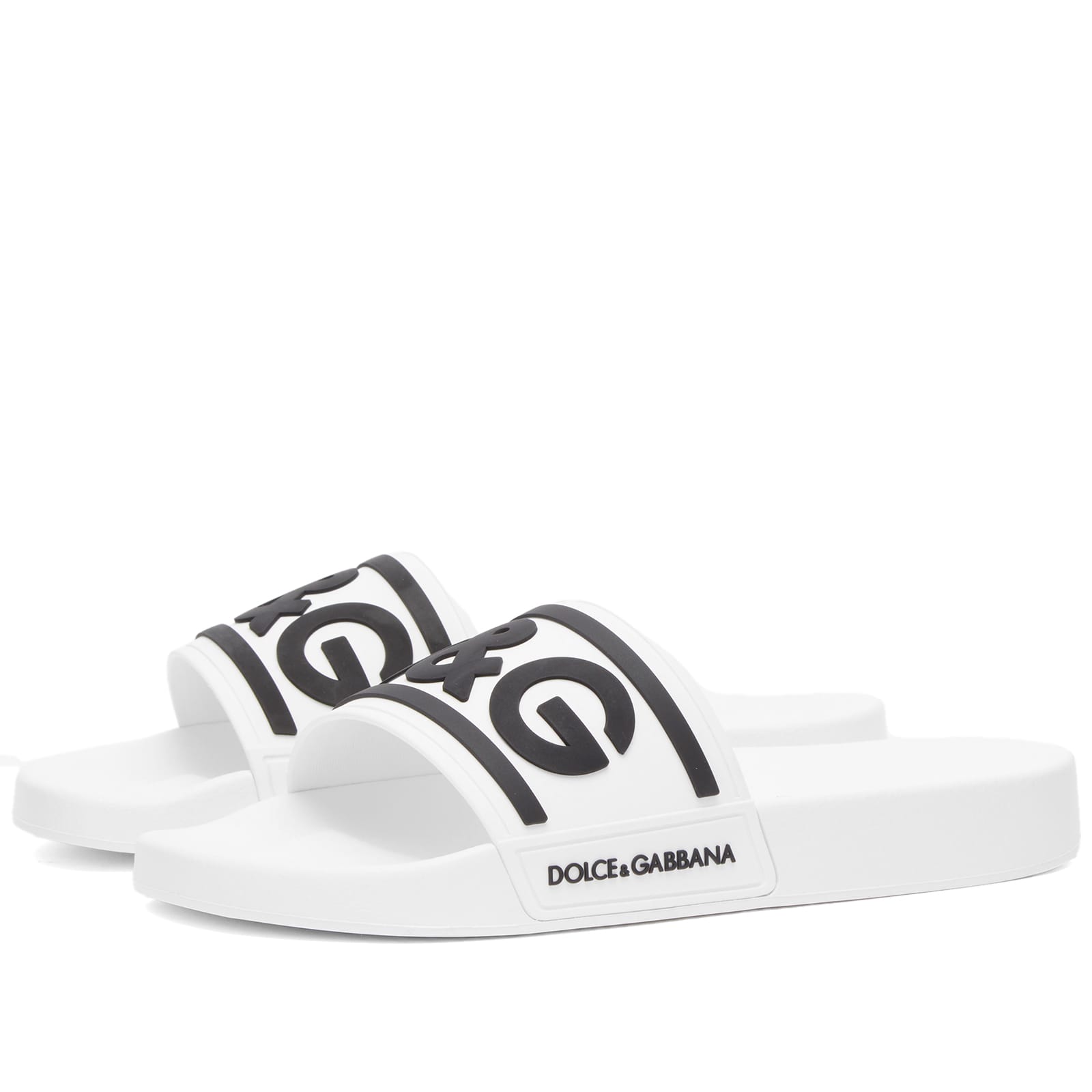 Dolce Gabbana Slides With Dg Millennials Logo Cq0436ay329 8h438