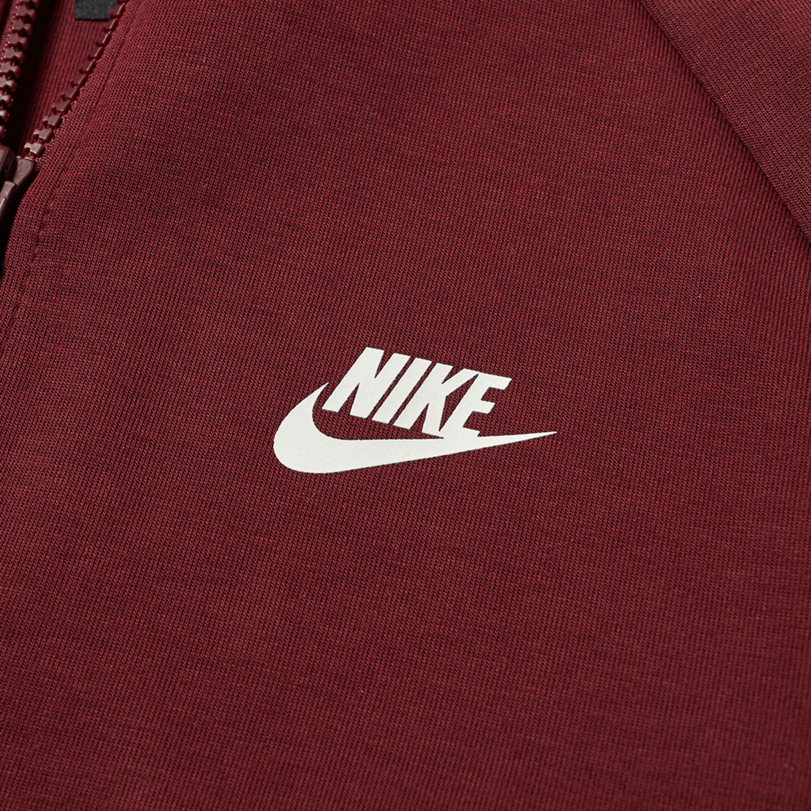Nike Tech Fleece Hoody Night Maroon & White END.