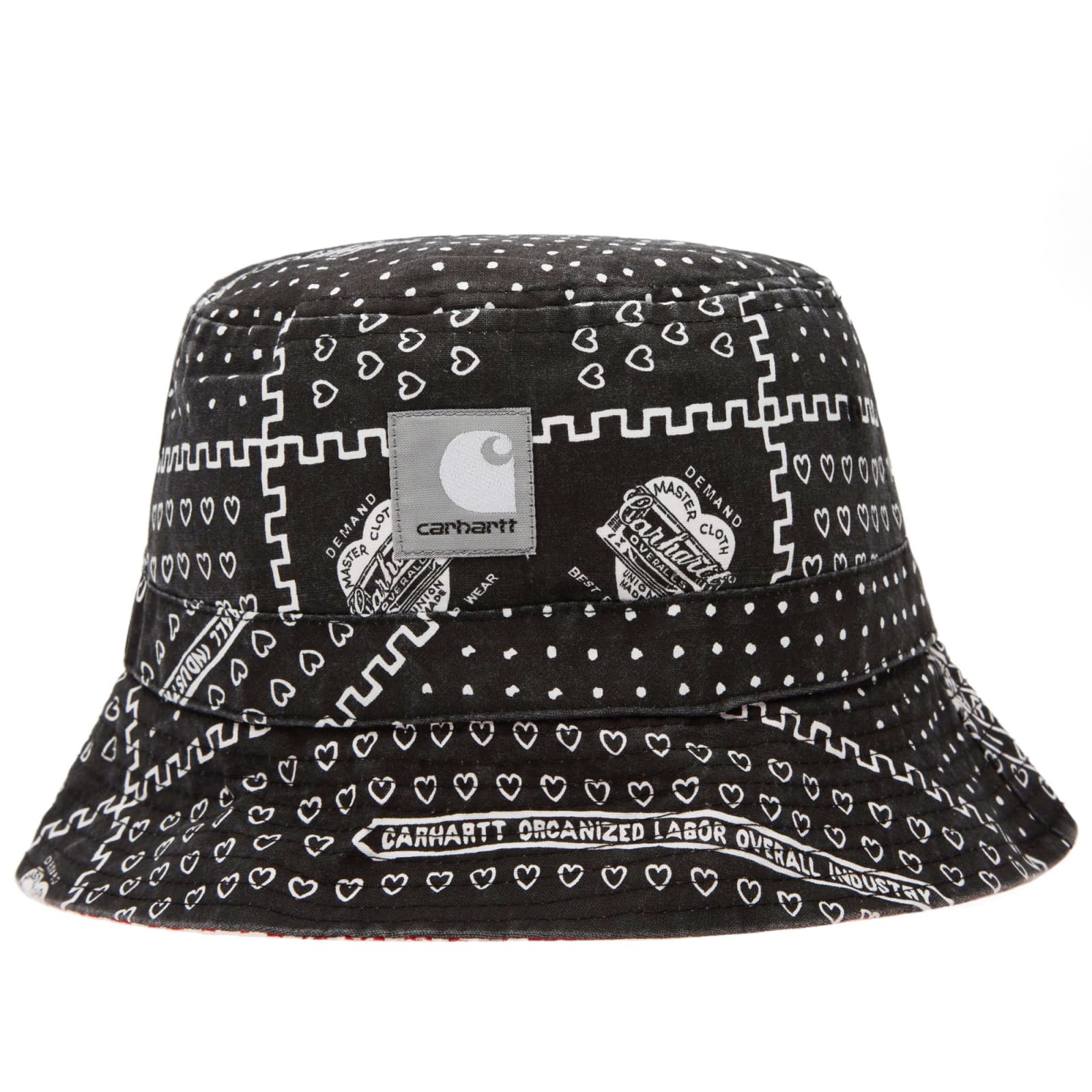 Carhartt WIP x Slam Jam Bandana Bucket Hat Rinsed Black & White END.