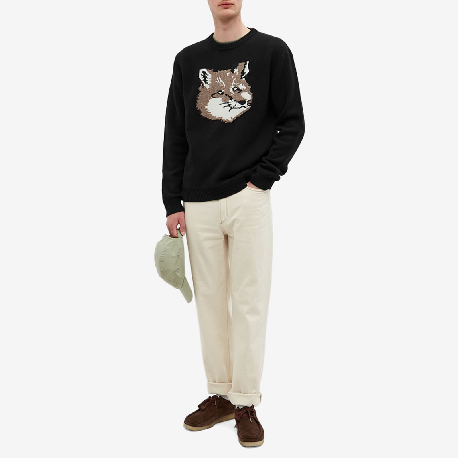 Maison Kitsuné Big Fox Head Pullover - Black