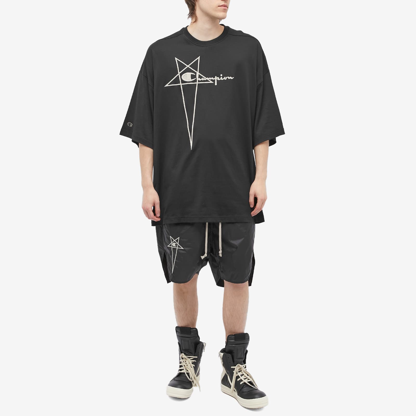 Rick Owens x Champion Beveled Pods Shorts - Black