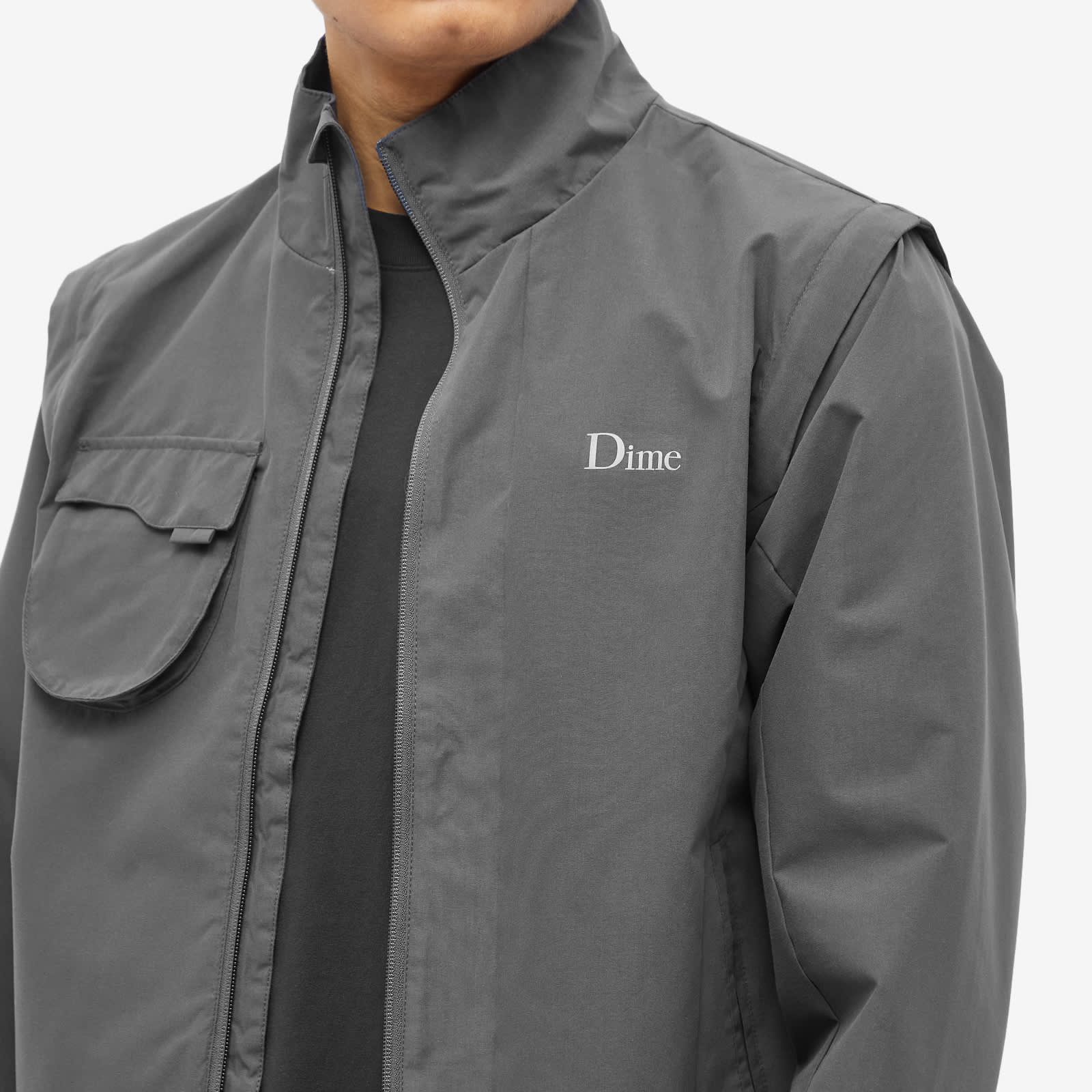 Dime Hiking ZipOff Sleeve Jacket Charcoal END.