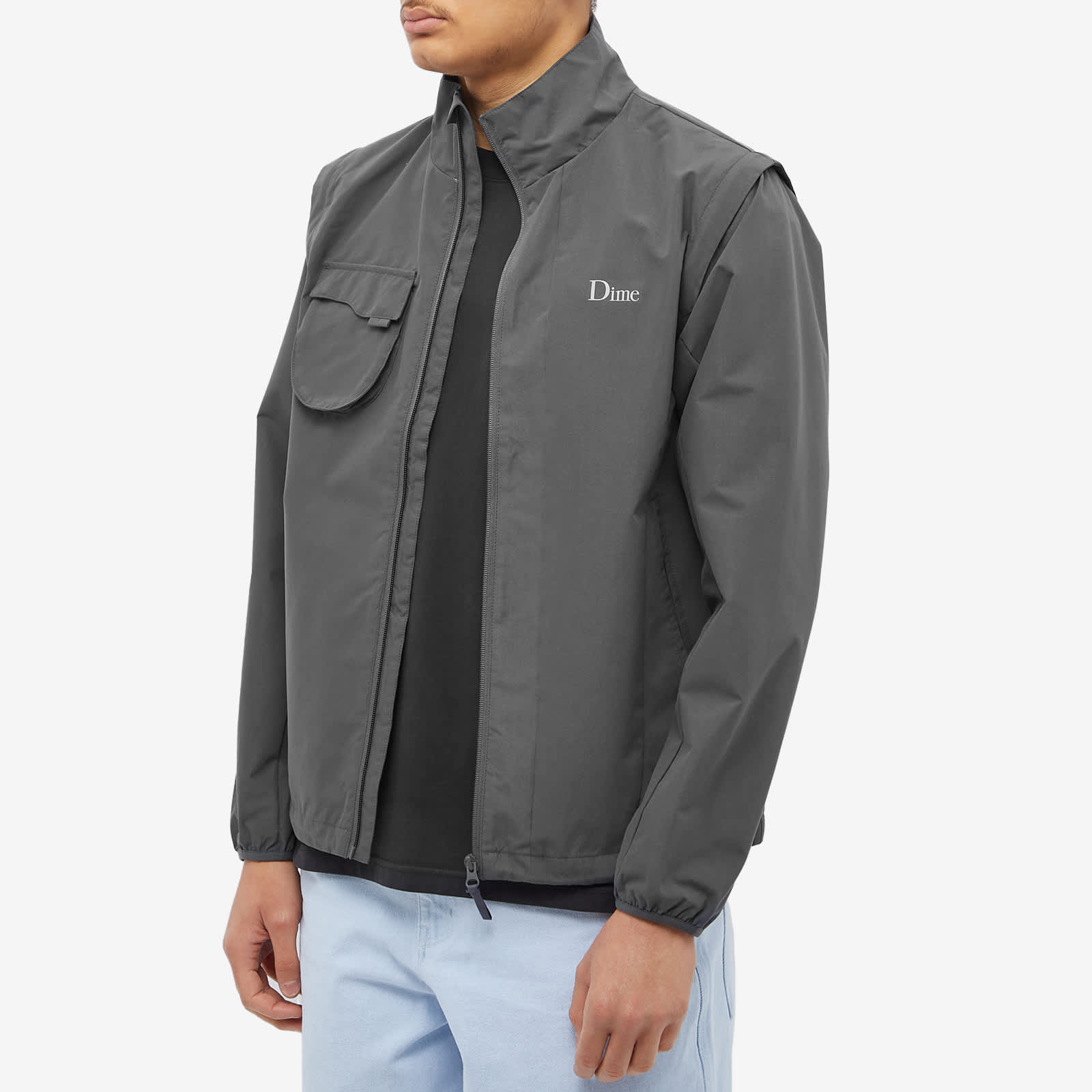 Dime Hiking ZipOff Sleeve Jacket Charcoal END.