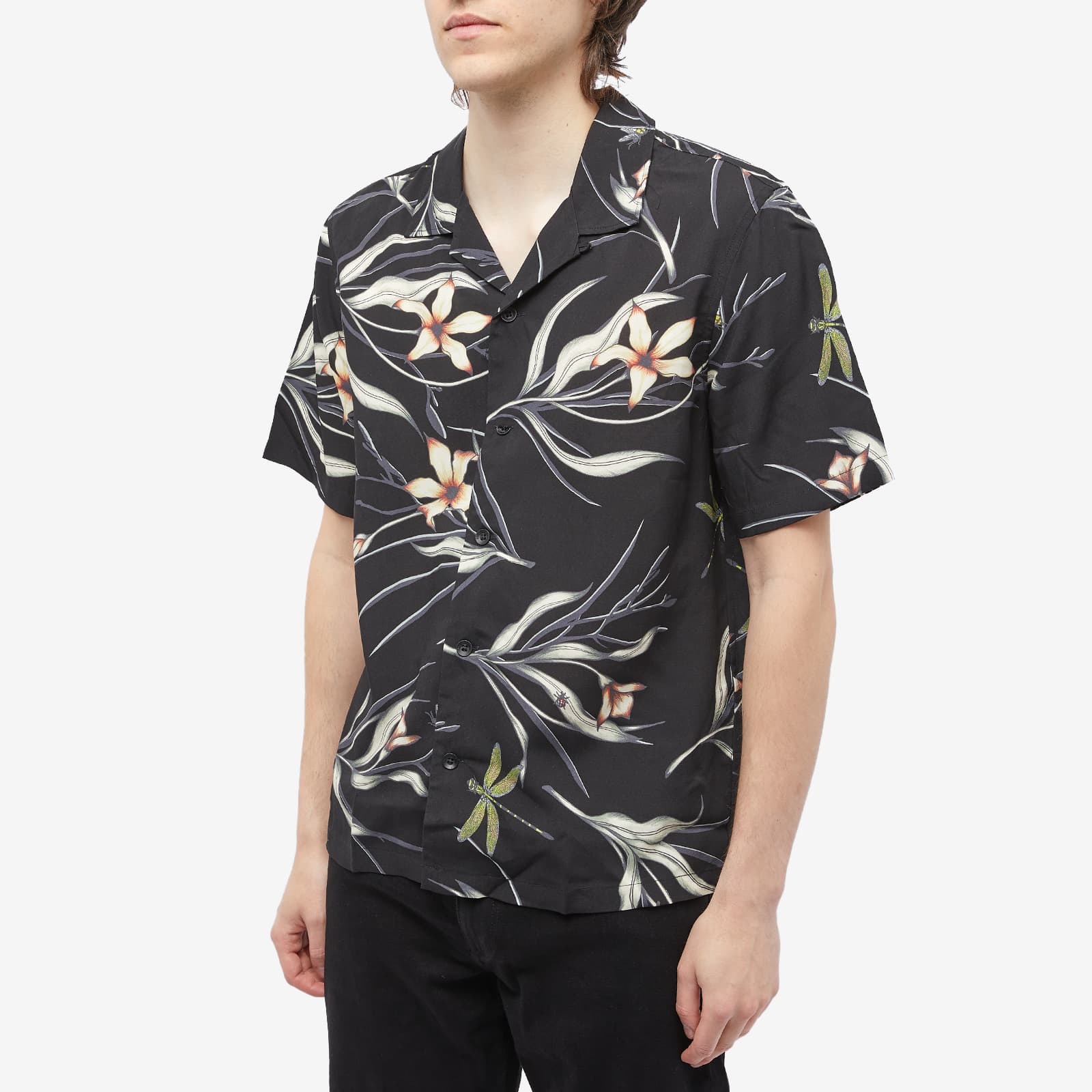 Rag bone avery print vacation shirt black floral end us 