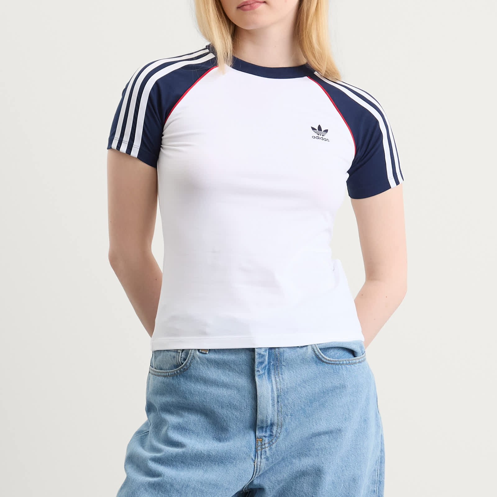 adidas Adicolor 3-Stripes Raglan Slim T-Shirt