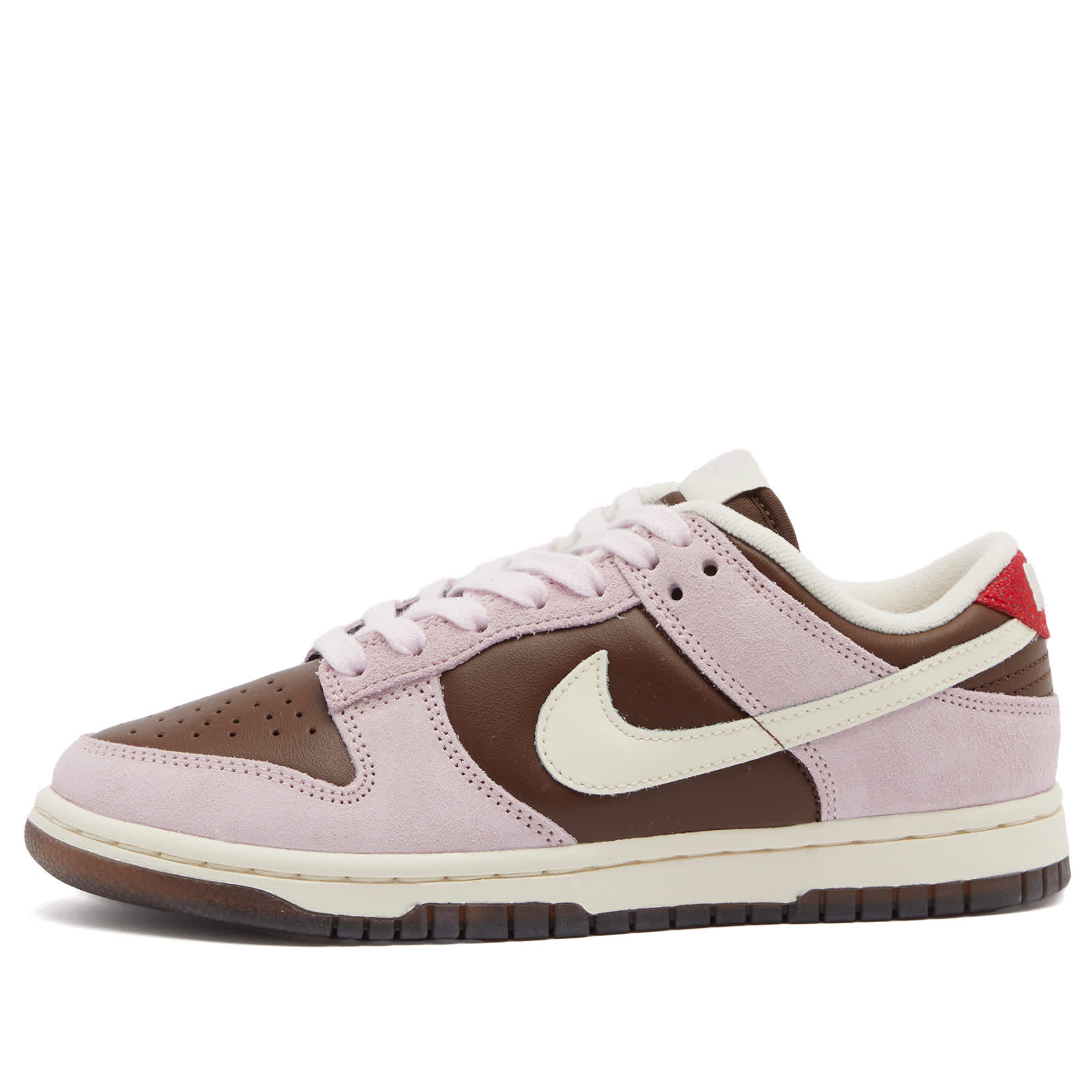 Nike Dunk Low Sneaker - Pale Ivory, Pink & Univ Red