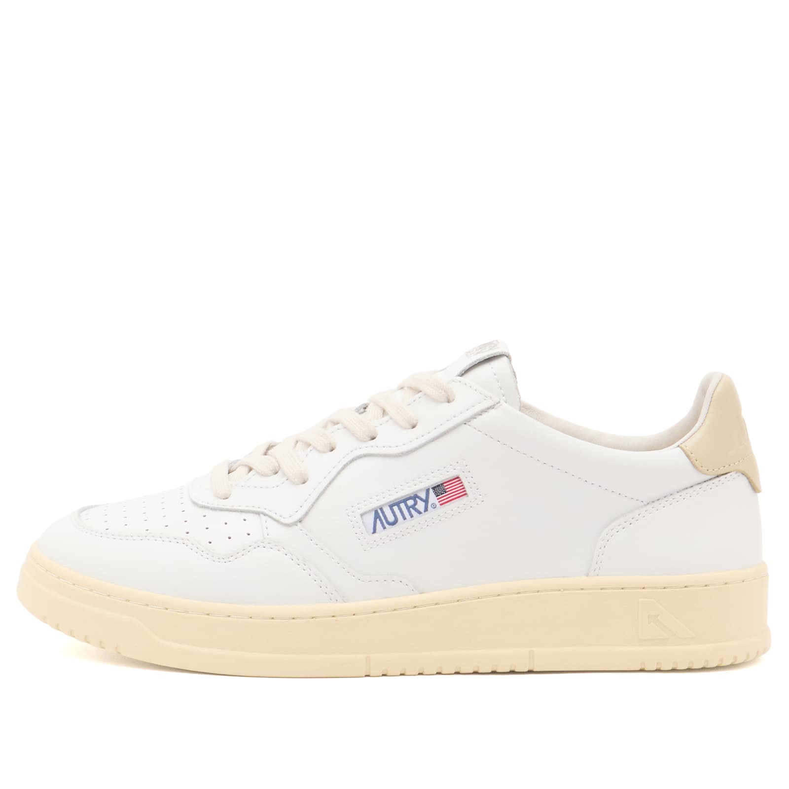 Autry 01 Medalist Low Leather Sneaker - Wht/Tidfoam