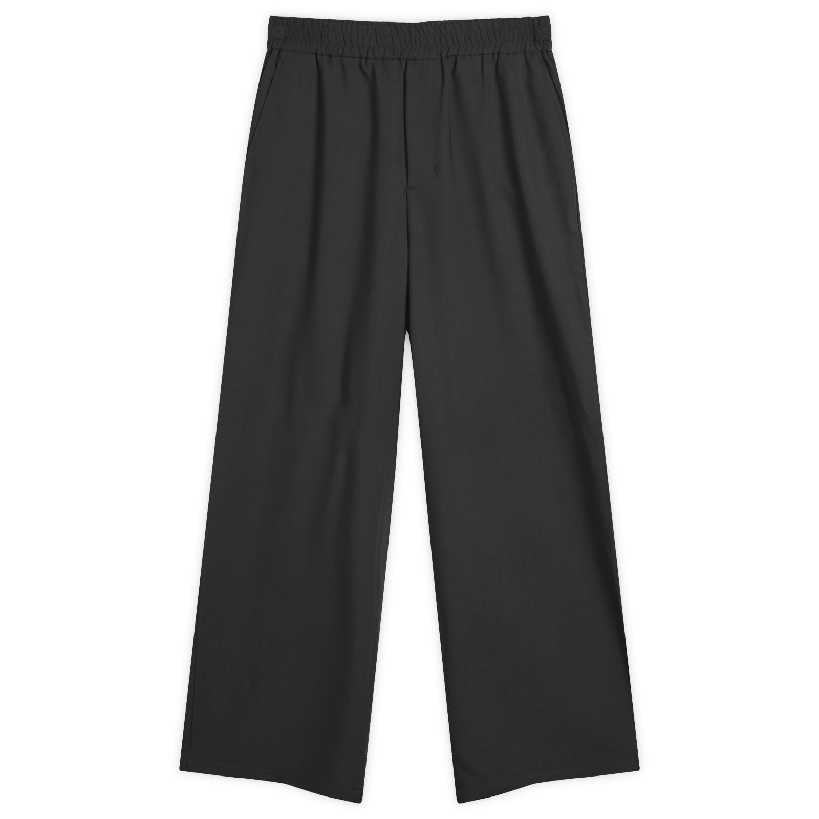 AMI Paris Light Wool Twill Elastic Pants - Anthracite