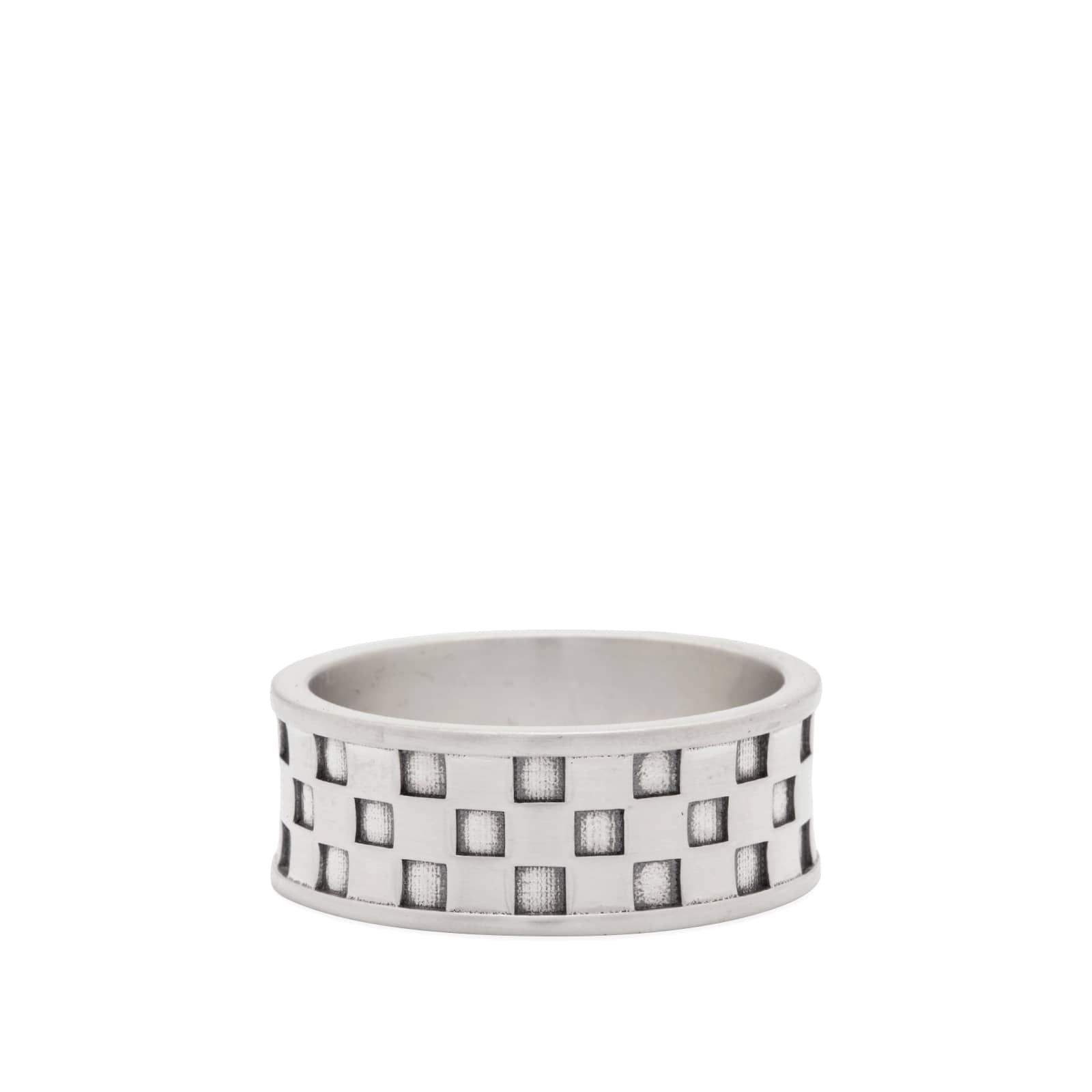 Serge DeNimes Checkered Ring - Silver