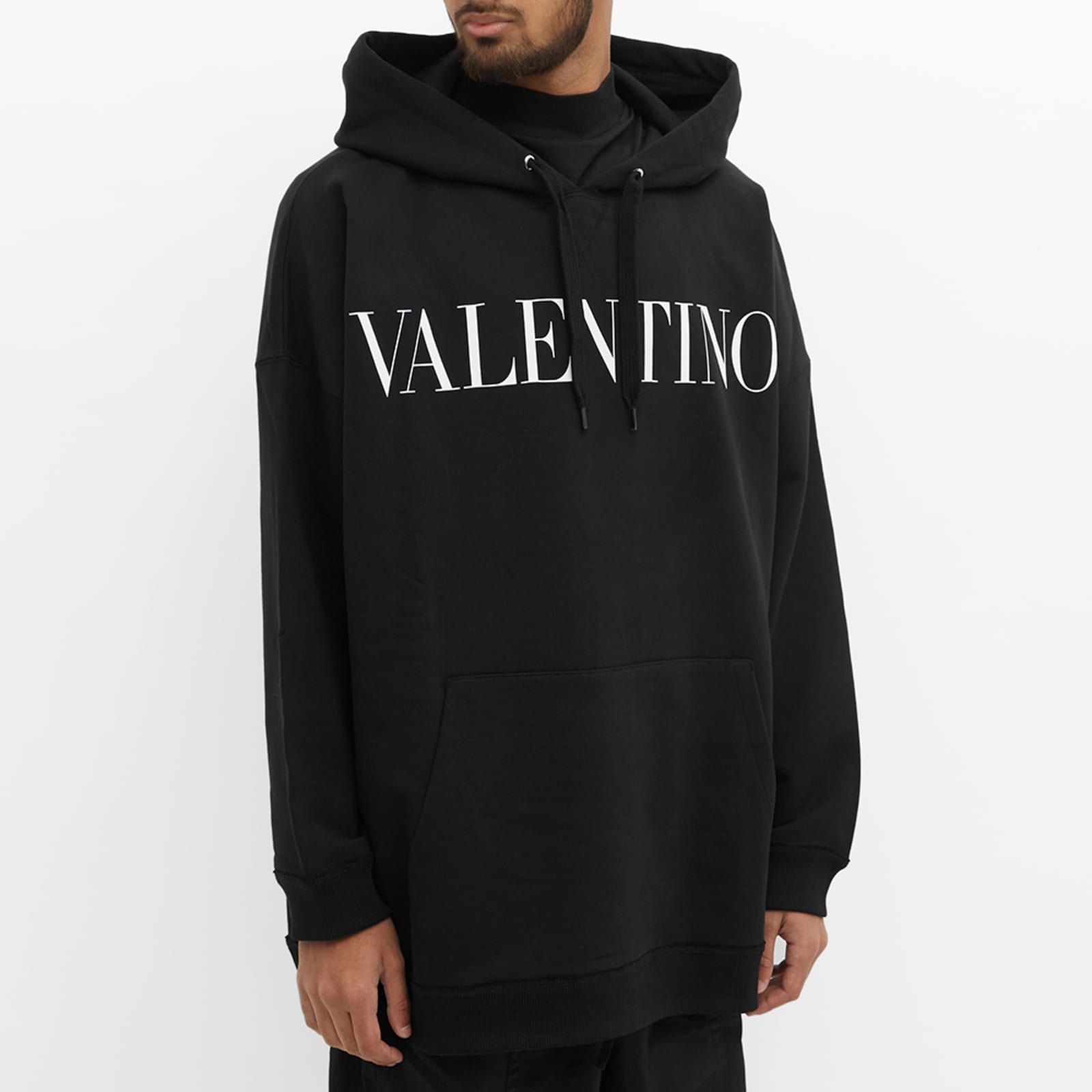 Valentino Oversized Logo Popover Hoodie - Valentino White