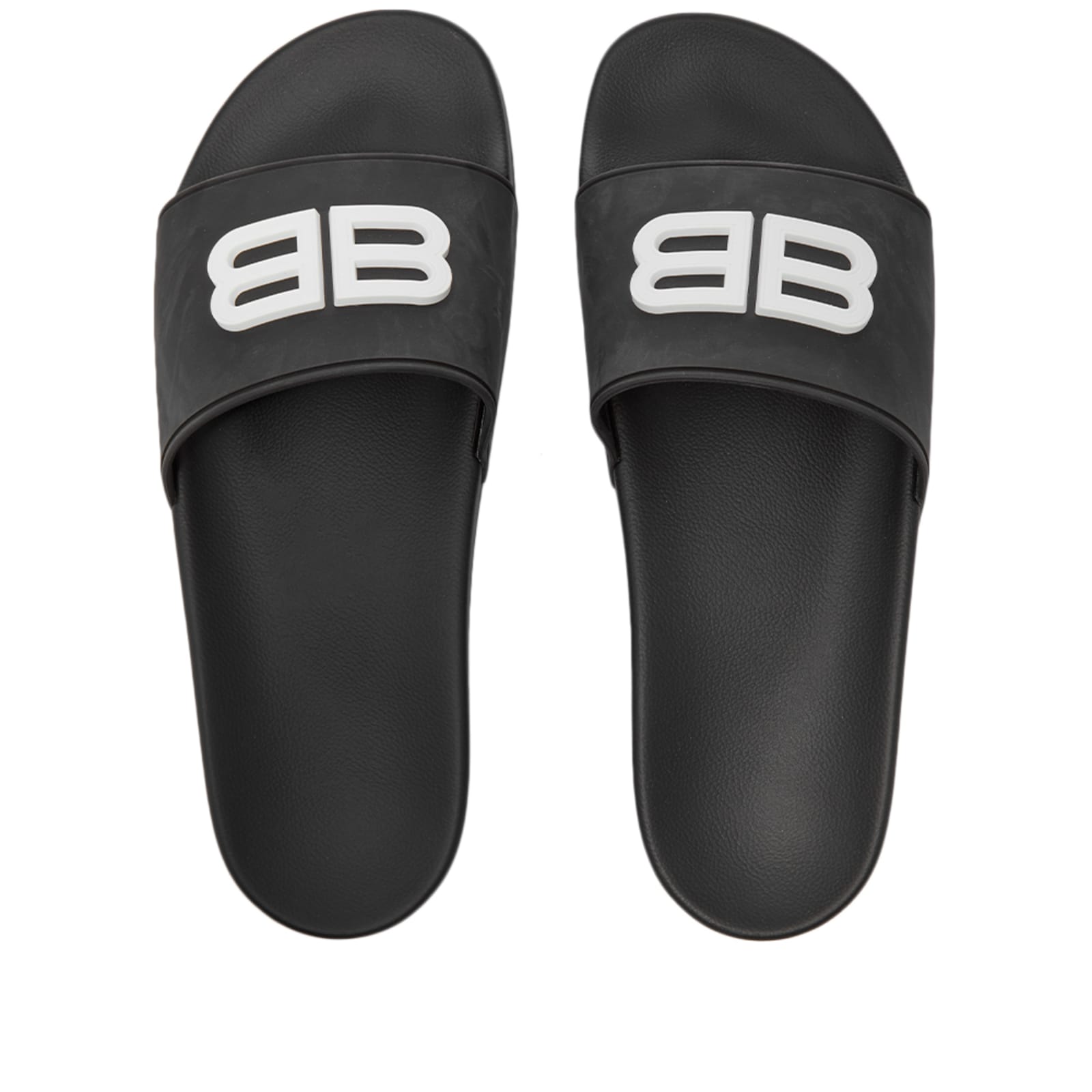 Balenciaga Bb Logo Pool Slide Black & White END. (US)